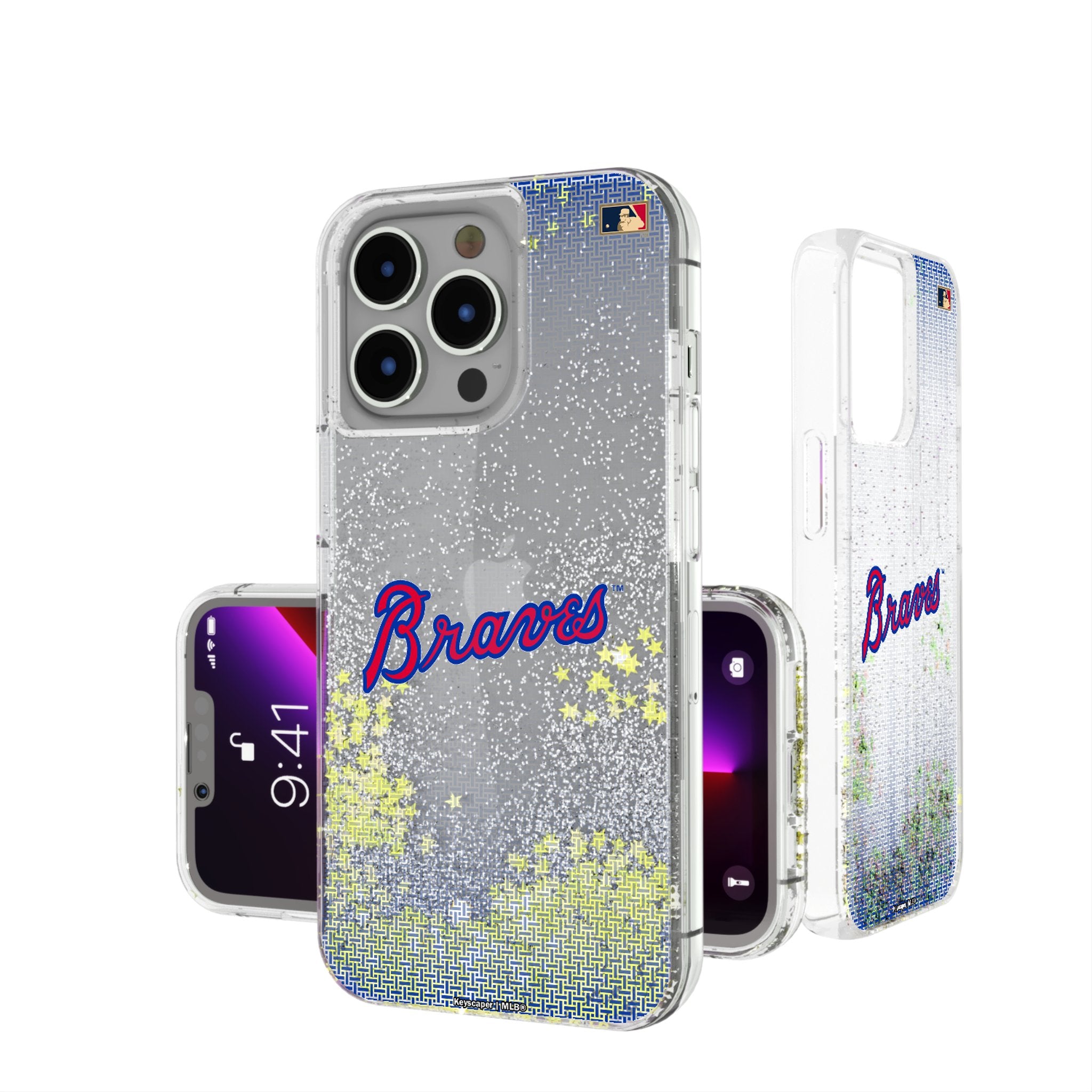 Atlanta Braves Home 2012 Cooperstown Collection Glitter Phone Case - Linen Texture Protective Cover for iPhone & Samsung - Perfect for Baseball Fans & Game Day Accessories