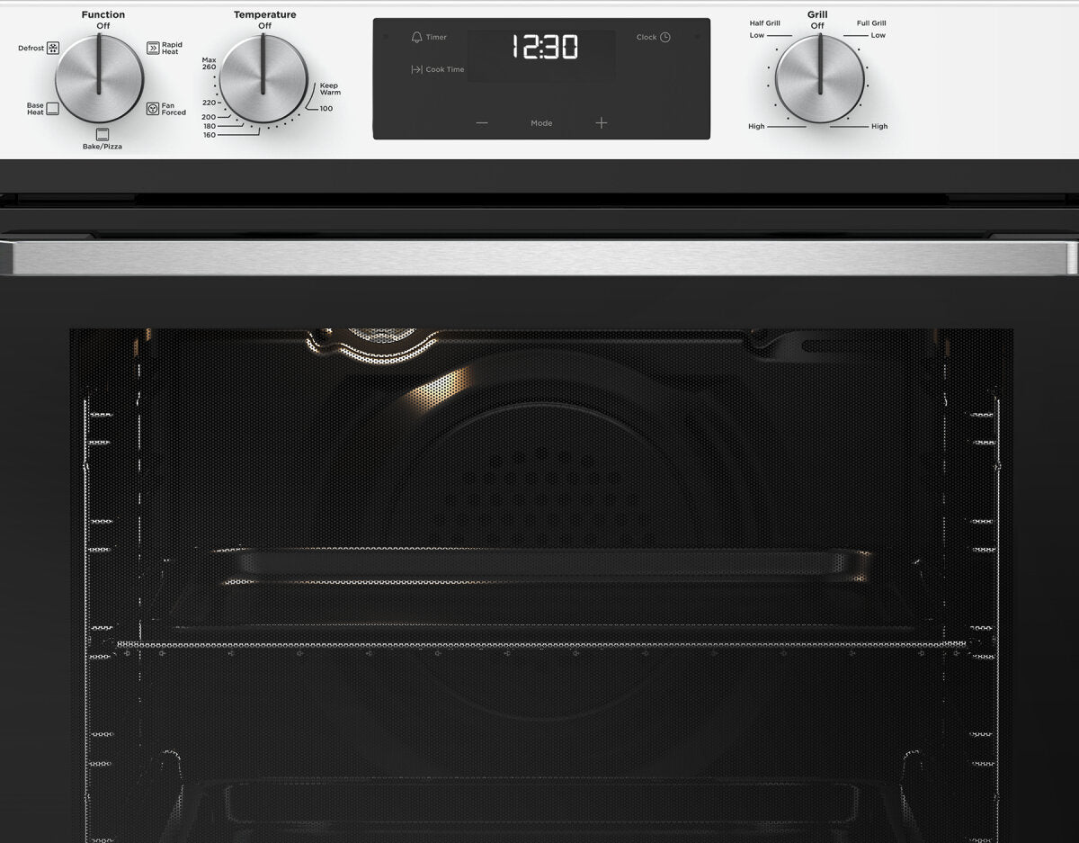 Westinghouse 60cm Multi Function Oven with Separate Grill - White WVE6565WD | Built-in Electric Oven for Baking, Roasting & Grilling | Perfect for Home Kitchen, Small Restaurants & Bakeries