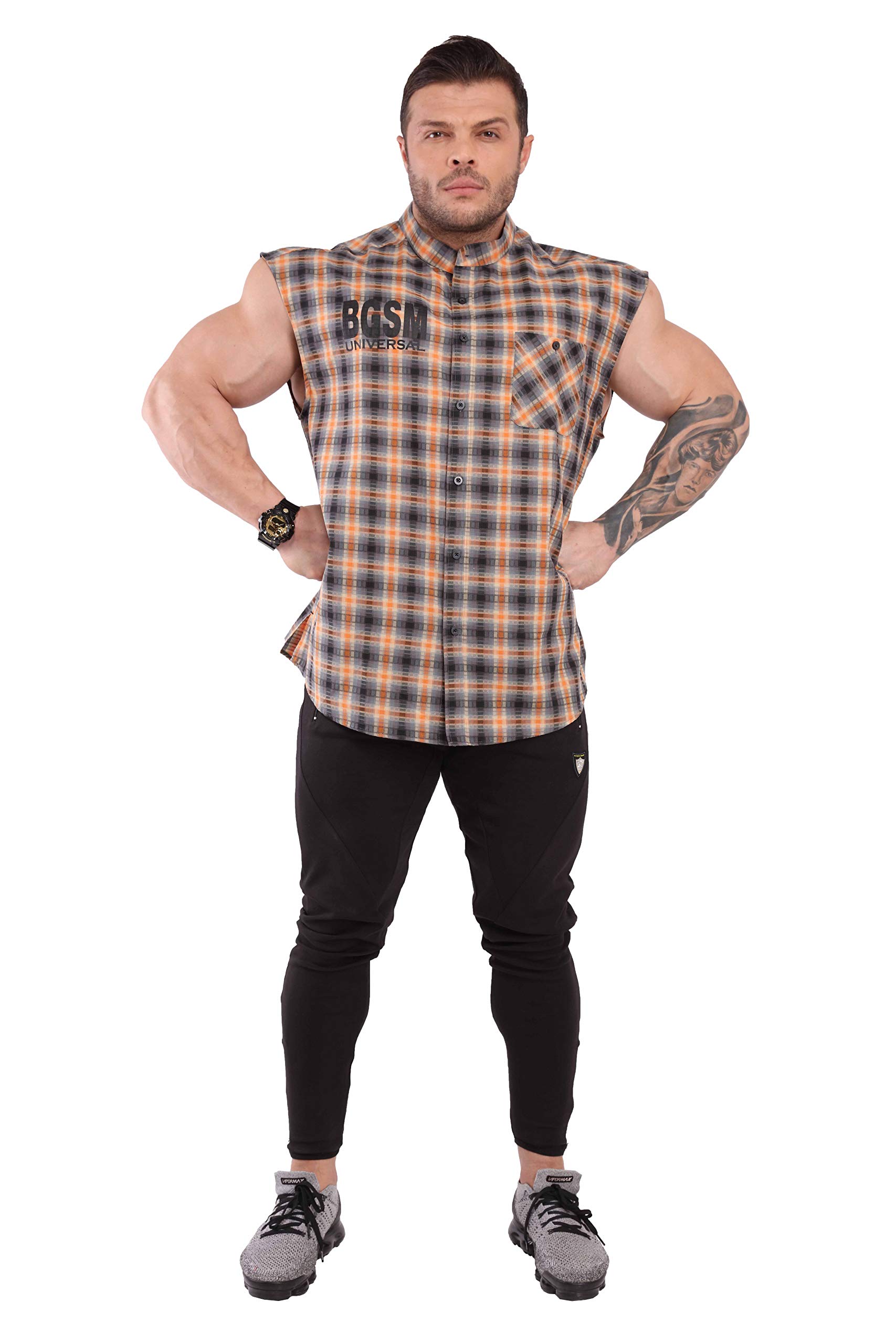 BGSM Men's Vintage Gym Shirt - Bodybuilding & Weightlifting Sleeveless Workout Tee for Muscle Training, Fitness & Streetwear