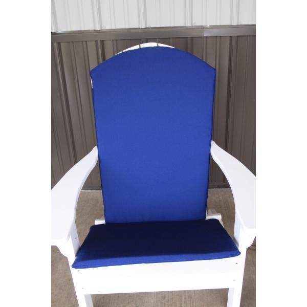Premium Full Adirondack Chair Cushion Set - Waterproof Outdoor Patio Furniture Cushions with Ties - Comfortable Seat & Back Cushions for Garden, Deck, Poolside Relaxation