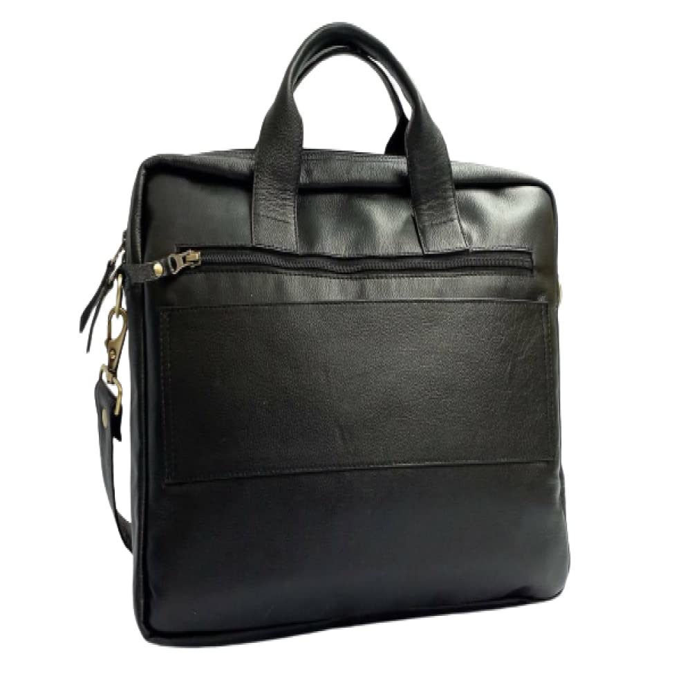 Premium Leather Laptop Briefcase for Business Professionals - Stylish 15.6 Inch Laptop Bag with USB Charging Port - Perfect for Office, Travel & Commuting