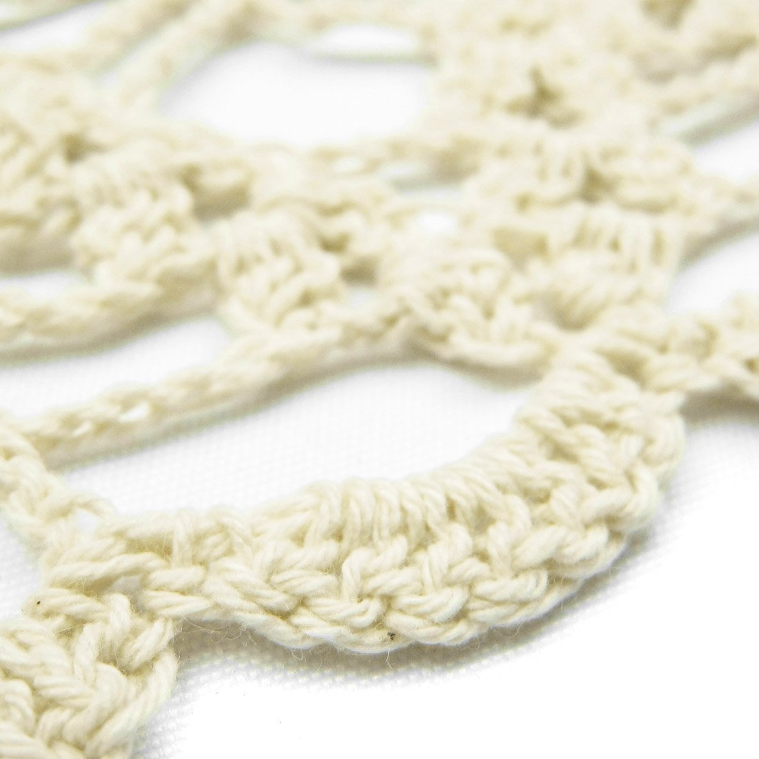 Handmade Crochet Lace Doilies Table Placemats - 20 Inch Round Cotton Coasters for Dining Tables, Sofa Covers (Waterlily Pattern, Beige) | Elegant Home Decor, Tea Party & Wedding Table Setting Accessories