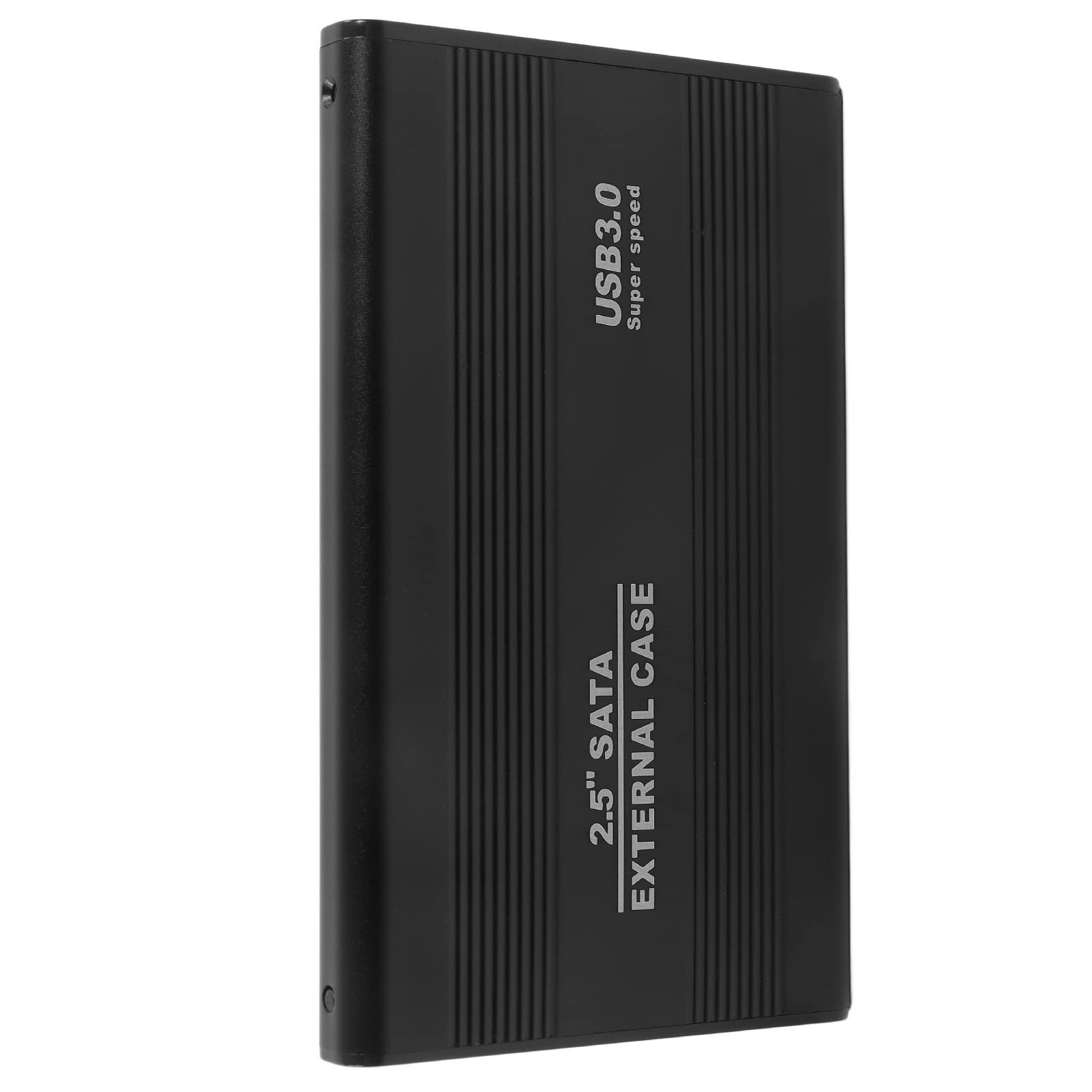 2.5 Inch HDD Enclosure - 5Gbps USB 3.0 Aluminum Hard Drive Case for Laptop & Desktop, External Storage Solution for Data Backup, Media Transfer, and File Sharing (Black)