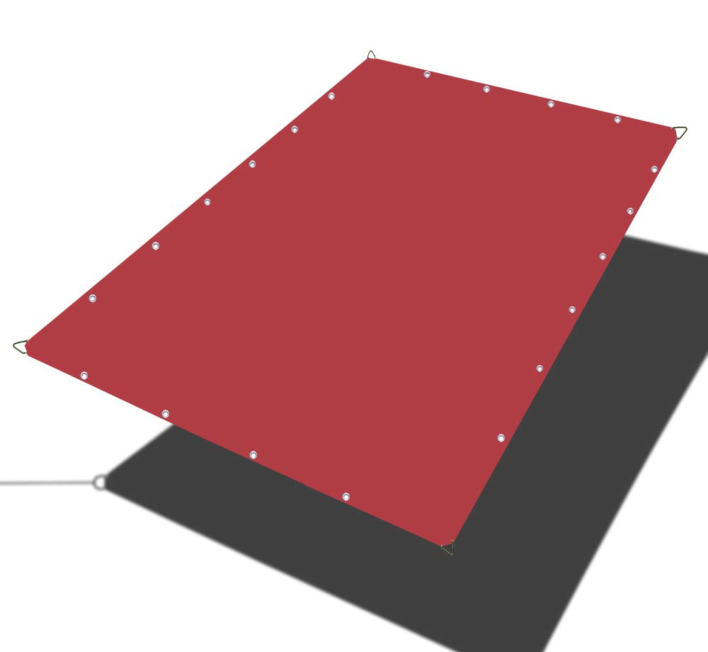 Alion Home 7' x 7' Burgundy Red Waterproof Sun Shade Sail - UV Protection Outdoor Canopy for Car Tent, Patio, Pergola, RV & Window Covering | Perfect for Backyard, Garden and Poolside Shade Solutions