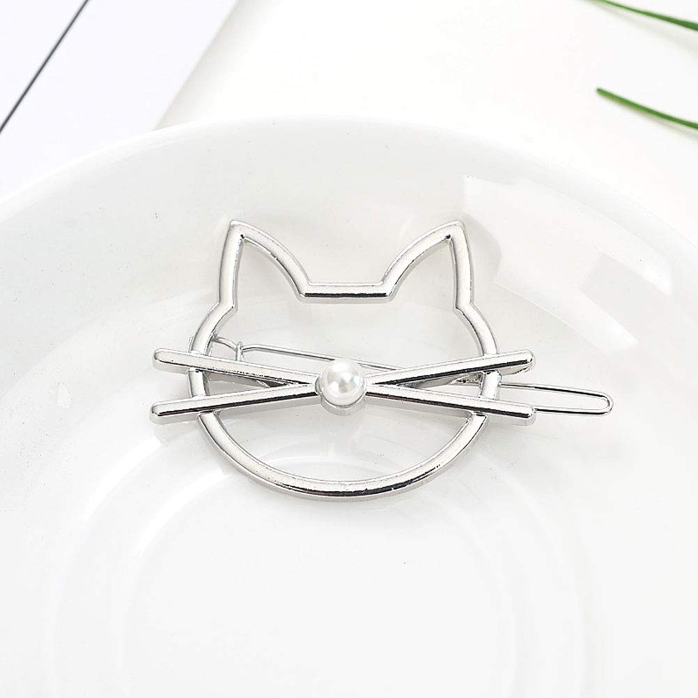 Frcolor 4pcs Cat Hair Clips Barrettes - Cute Metal Hairpins & Bobby Pins Set for Women and Girls - Perfect for School, Parties, and Everyday Hairstyles