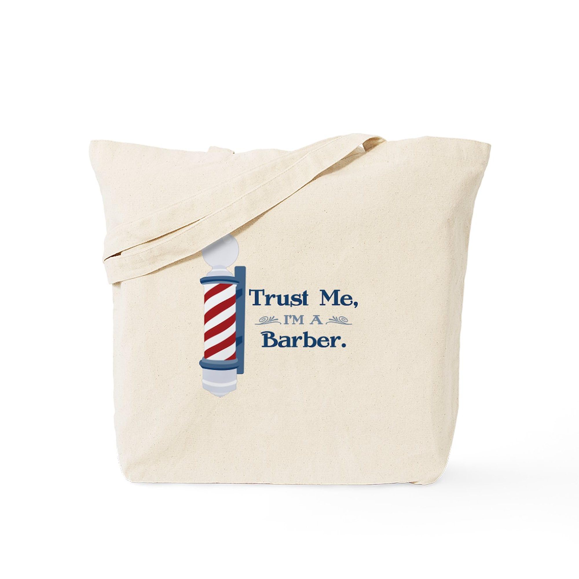 Trust Me I'm A Barber Tote Bag - Natural Canvas Reusable Shopping Bag for Barbers & Stylists - Perfect for Salon Supplies, Barber Tools & Everyday Use