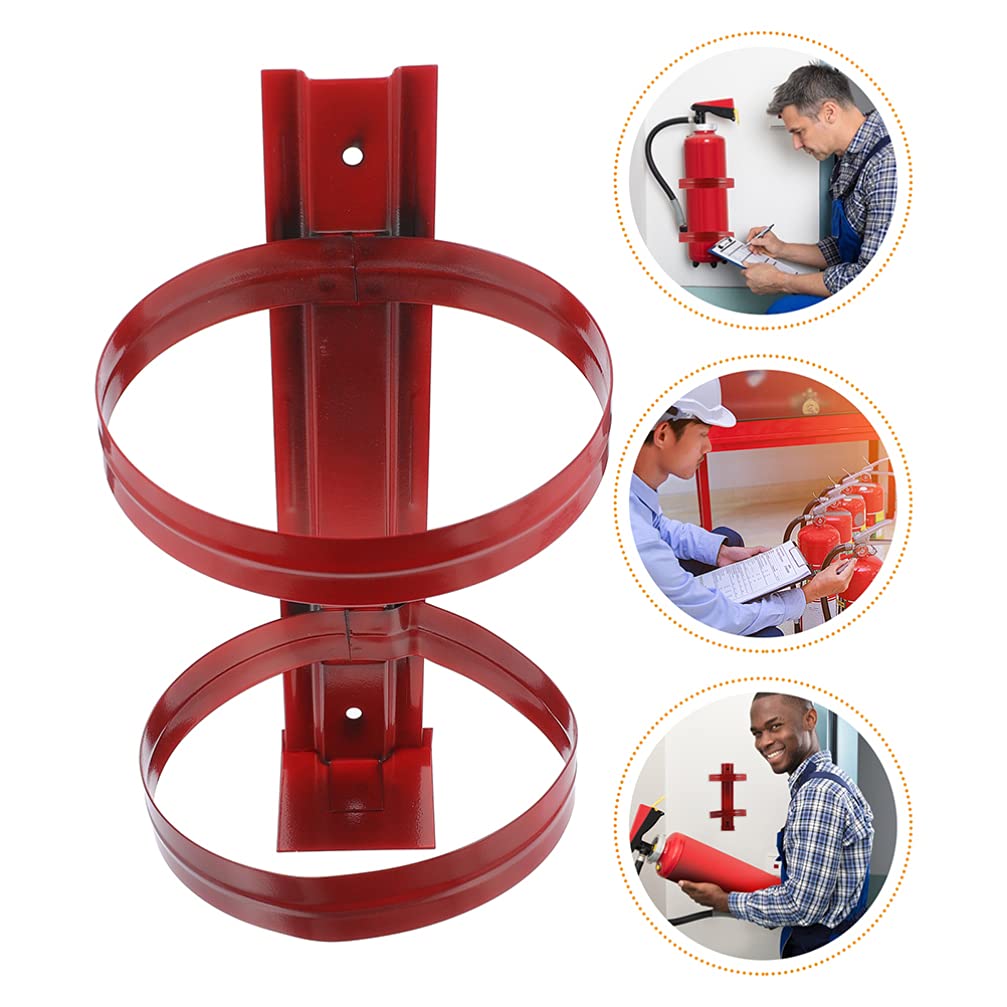 Cabilock 1-Piece Fire Extinguisher Bracket - Heavy Duty Wall Mount Rack with Hook for Shelves | Secure Fire Extinguisher Holder for Home, Garage, Kitchen & Office Safety
