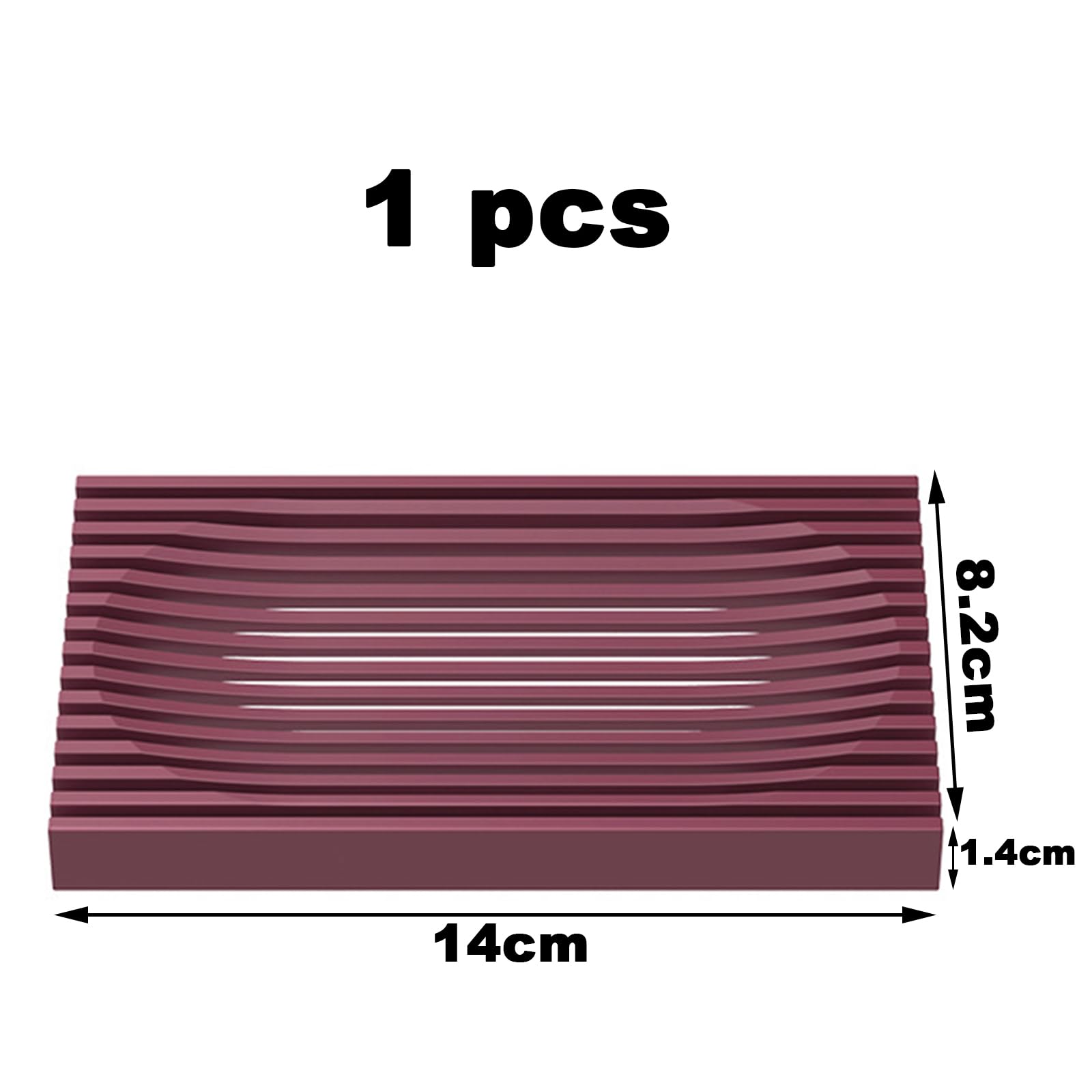 Creative Soft Soap Dish with Drain - Non-Slip Bathroom & Kitchen Soap Holder - Portable Travel Soap Tray - Red - Perfect for Showers, Sinks & On-the-Go Use