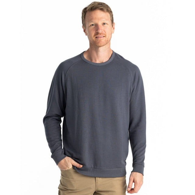 Men's Bamboo Lightweight Fleece Crew Neck Sweatshirt - Soft & Breathable for Casual Wear, Lounge & Outdoor Activities