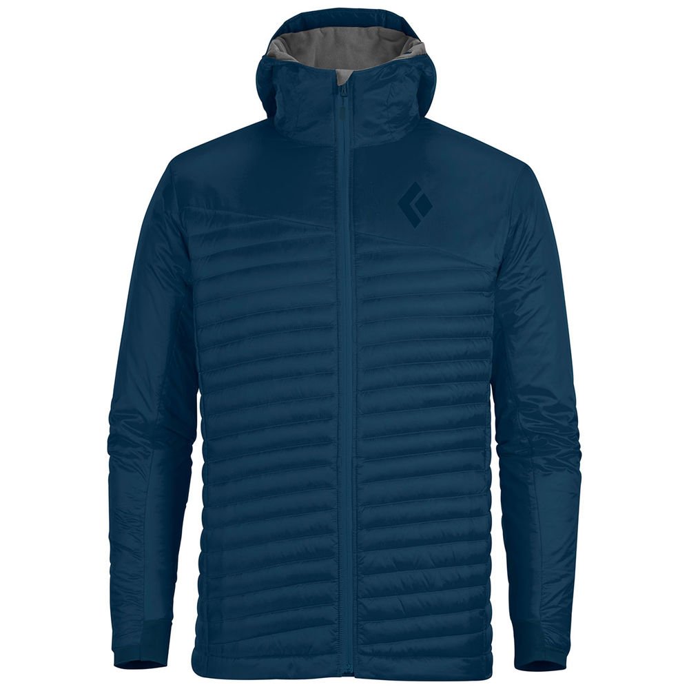 Black Diamond Men's Hot Forge Hybrid Hoodie - Azurite Blue - XL Size - Outdoor Climbing & Hiking Jacket for Cold Weather Adventures