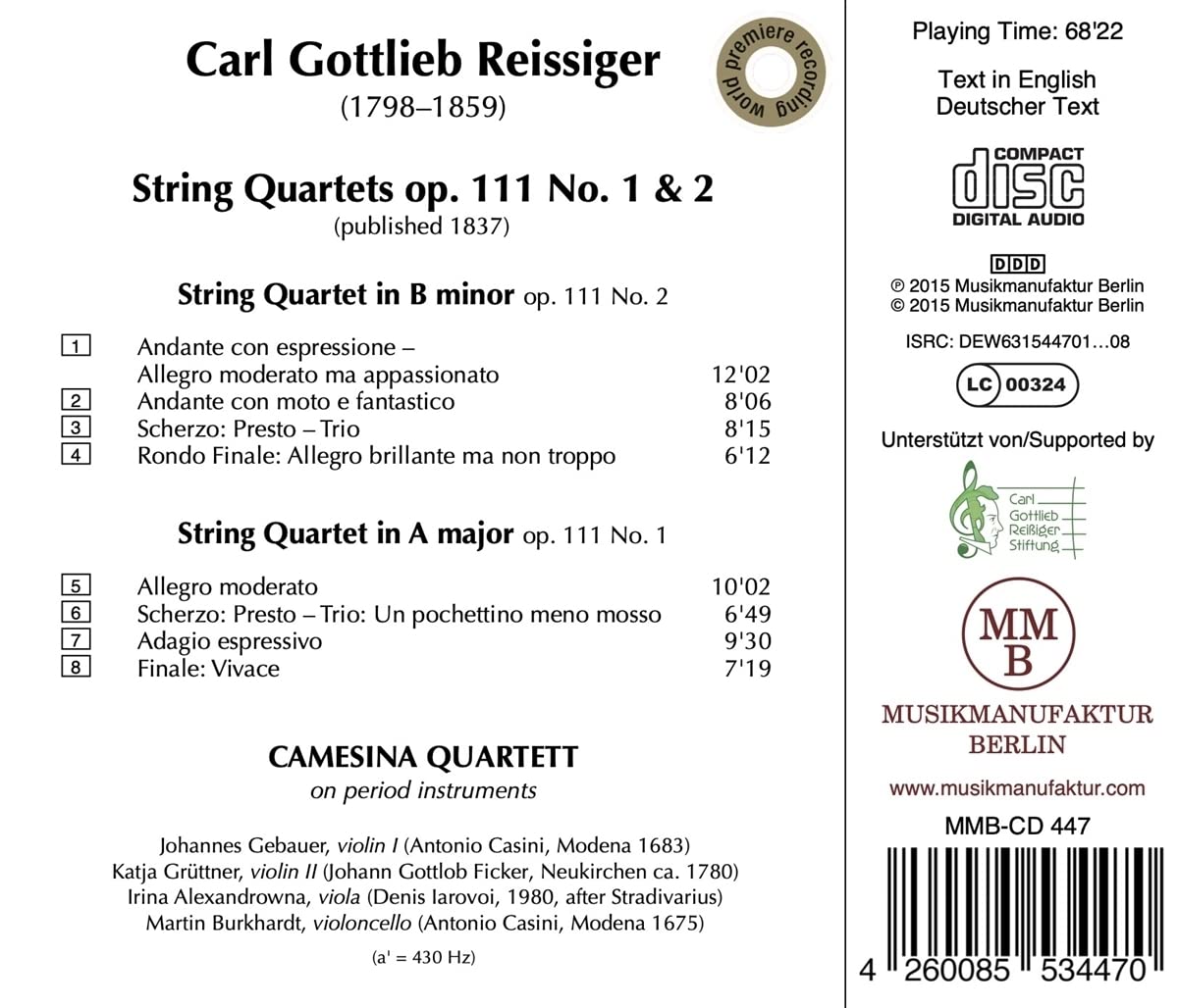 Reissiger String Quartets - Classical Music for String Quartet | Perfect for Concerts, Weddings & Relaxation
