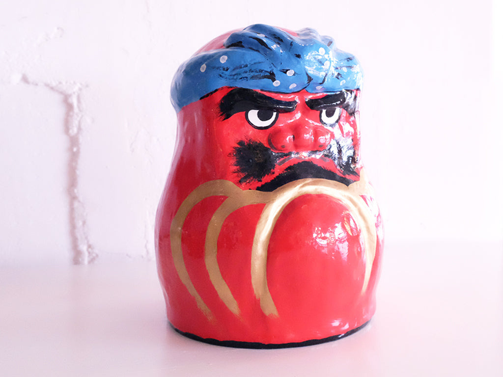 Authentic Japanese Hachimaki Daruma Headband by Yoshio Mingei - Traditional Good Luck Charm for Sports, Exams & Motivation - Perfect for Martial Arts, Workouts & Cultural Events
