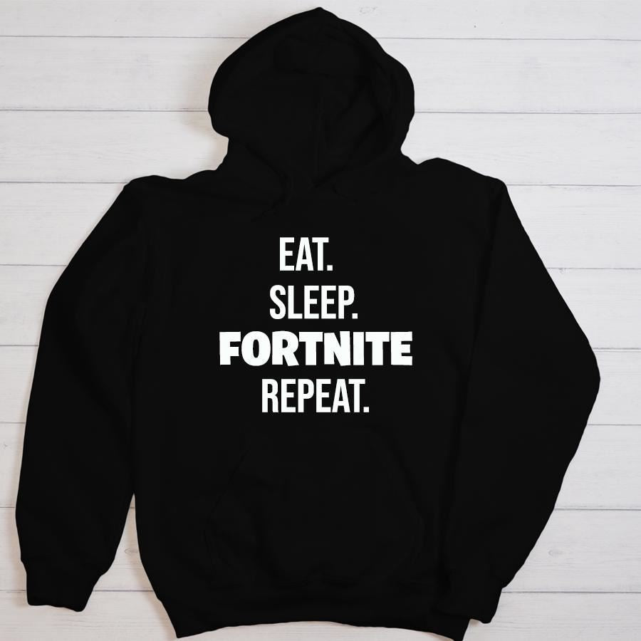 CLR Eat Sleep Gaming Repeat Hoodie - Soft & Comfortable Gamer Hooded Sweatshirt for Men & Women - Perfect for Casual Wear, Gaming Sessions & Outdoor Activities