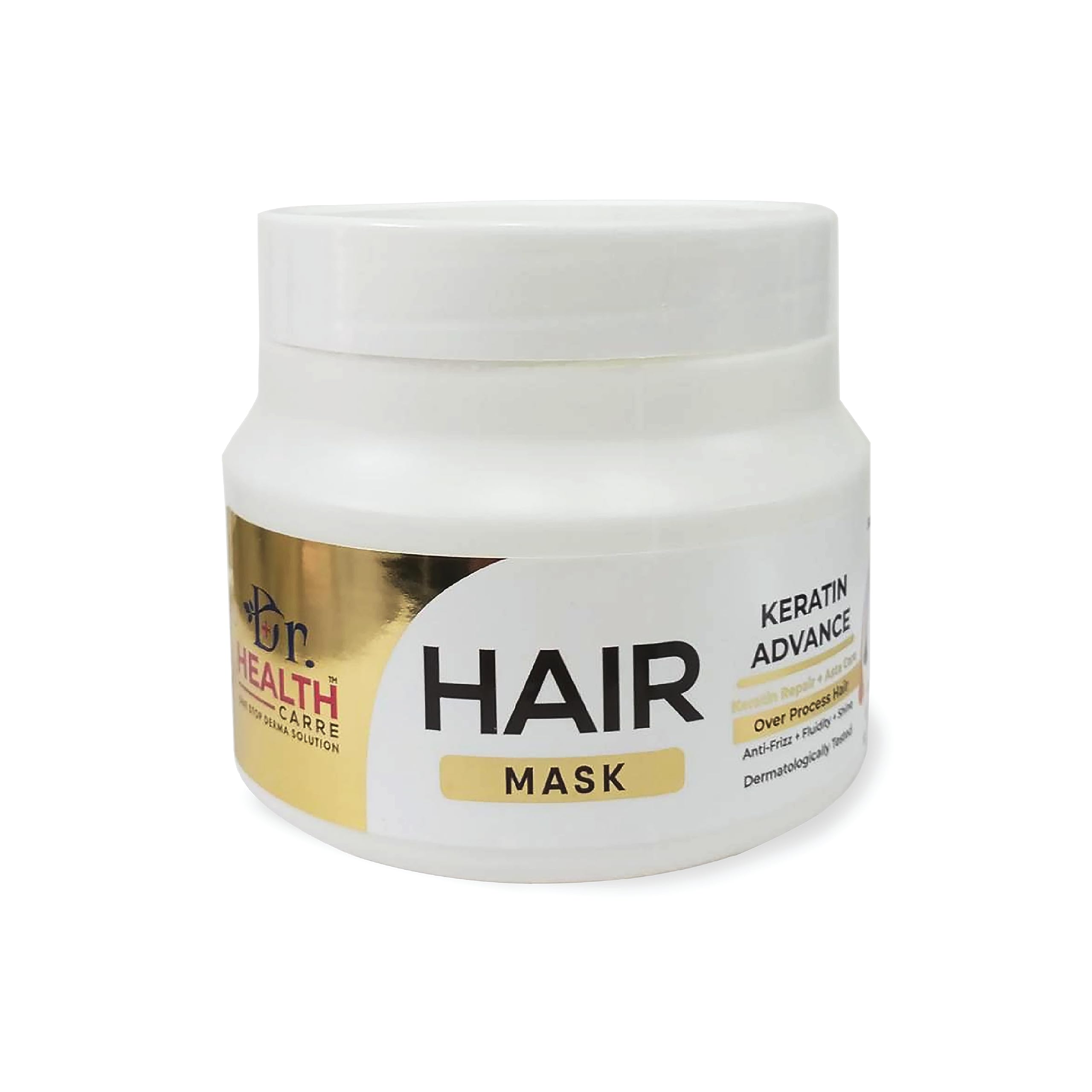 Dr. Health Care Keratin Advanced Hair Mask (17.6 oz) with Almond Oil & Wheat Protein - Deep Repair & Conditioning Treatment for Softer, Smoother, Shinier Hair - Ideal for Damaged, Dry, or Frizzy Hair at Home or Salon Use
