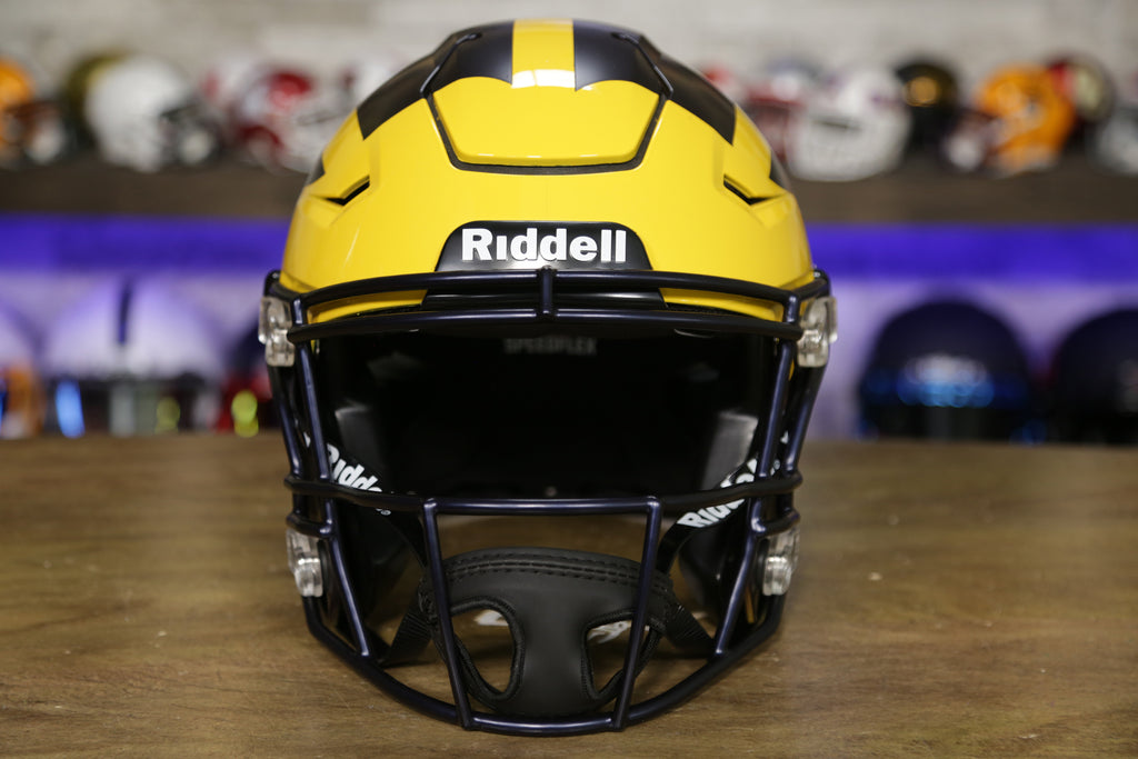 Authentic Michigan Wolverines SpeedFlex Football Helmet - Official NCAA College Team Gear for Games, Training & Fan Collection