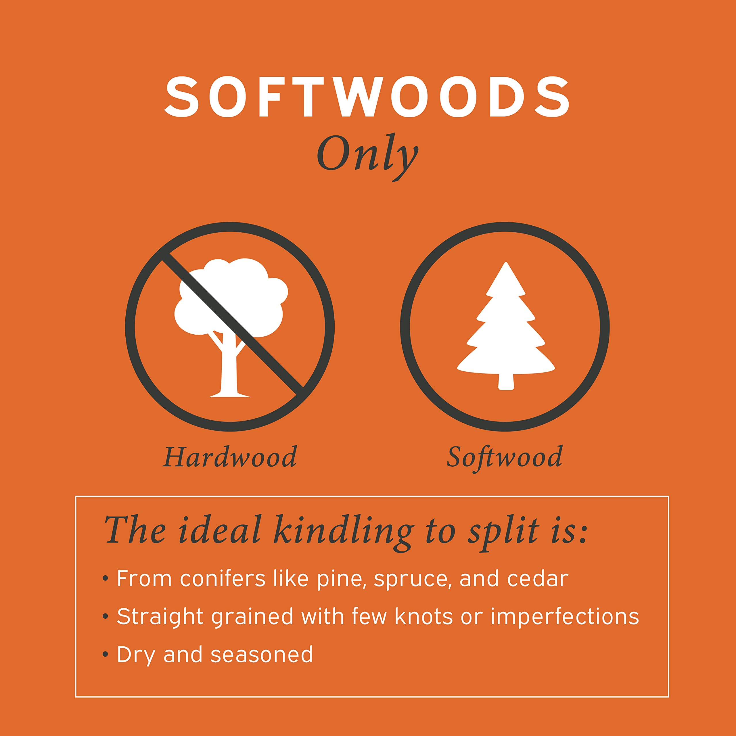 Best Firewood Kindling Splitter for Indoor & Outdoor Use - Heavy Duty Wood Splitter & Fire Cracker Kindling Maker - Perfect for Camping, Fireplaces & Wood Stoves
