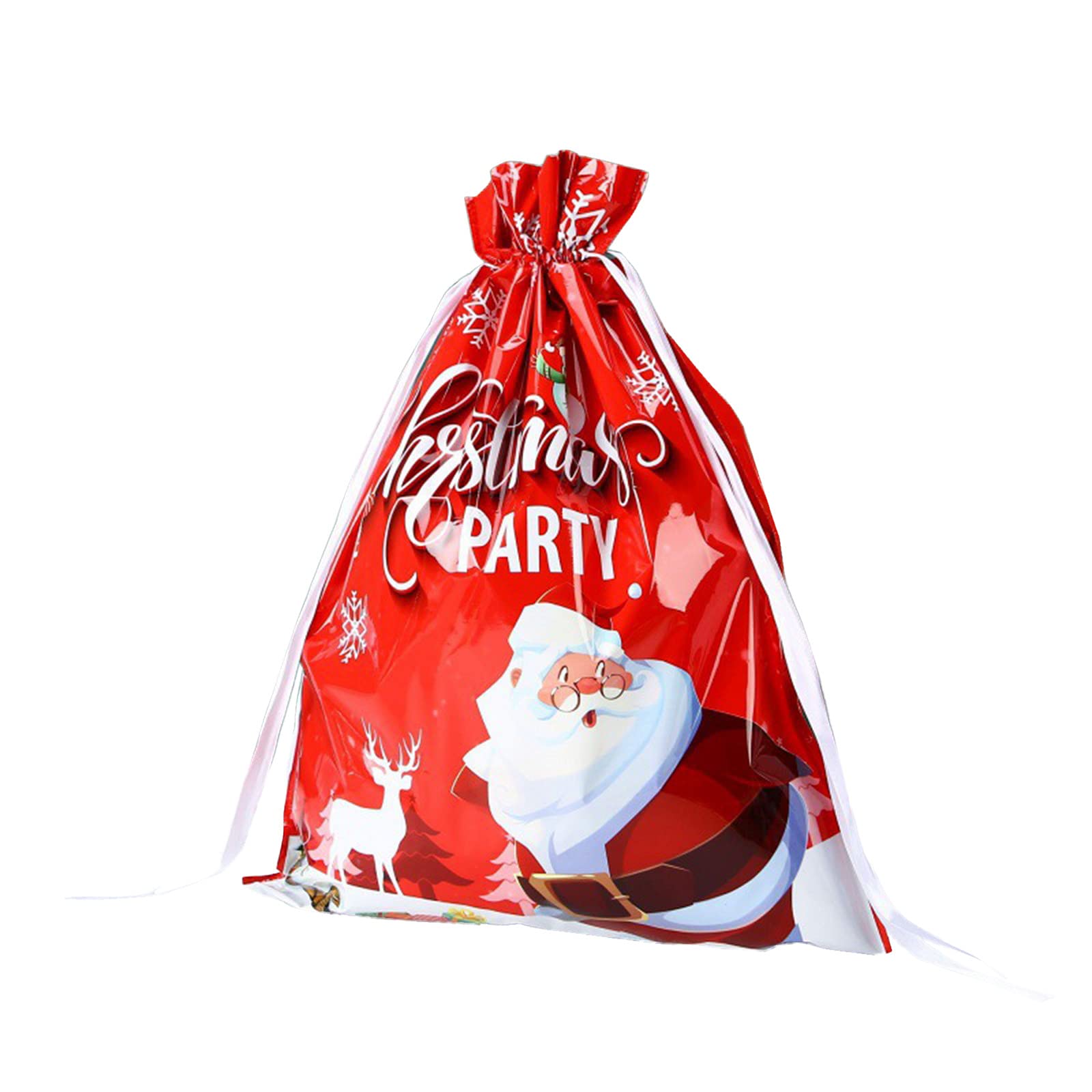 Christmas Gift Bags Santa Claus Drawstring Candy Bags for Holiday Party Favors, DIY Home Decor, Stocking Stuffers & Christmas Tree Ornaments - Set of 20 (Red & Green) | Perfect for Xmas Gifts, Cookie Packaging & Holiday Celebrations
