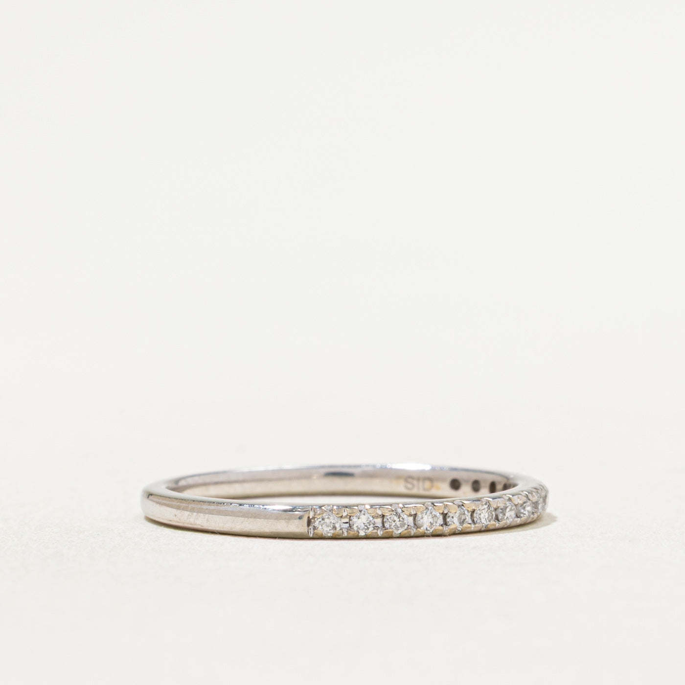 Semi Eternity Diamond Band Ring - 0.13 Carat Total Weight (CTW) - Size 7.25 - Perfect for Wedding, Anniversary & Special Occasion Gifts