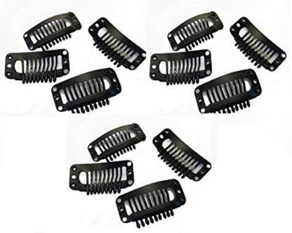 AASA U-Shape Metal Wig Clips for Hair Extensions & Patches - 12PCS Black Hair Clips for Secure Hold | Perfect for Cosplay, Costumes & Daily Hairstyling