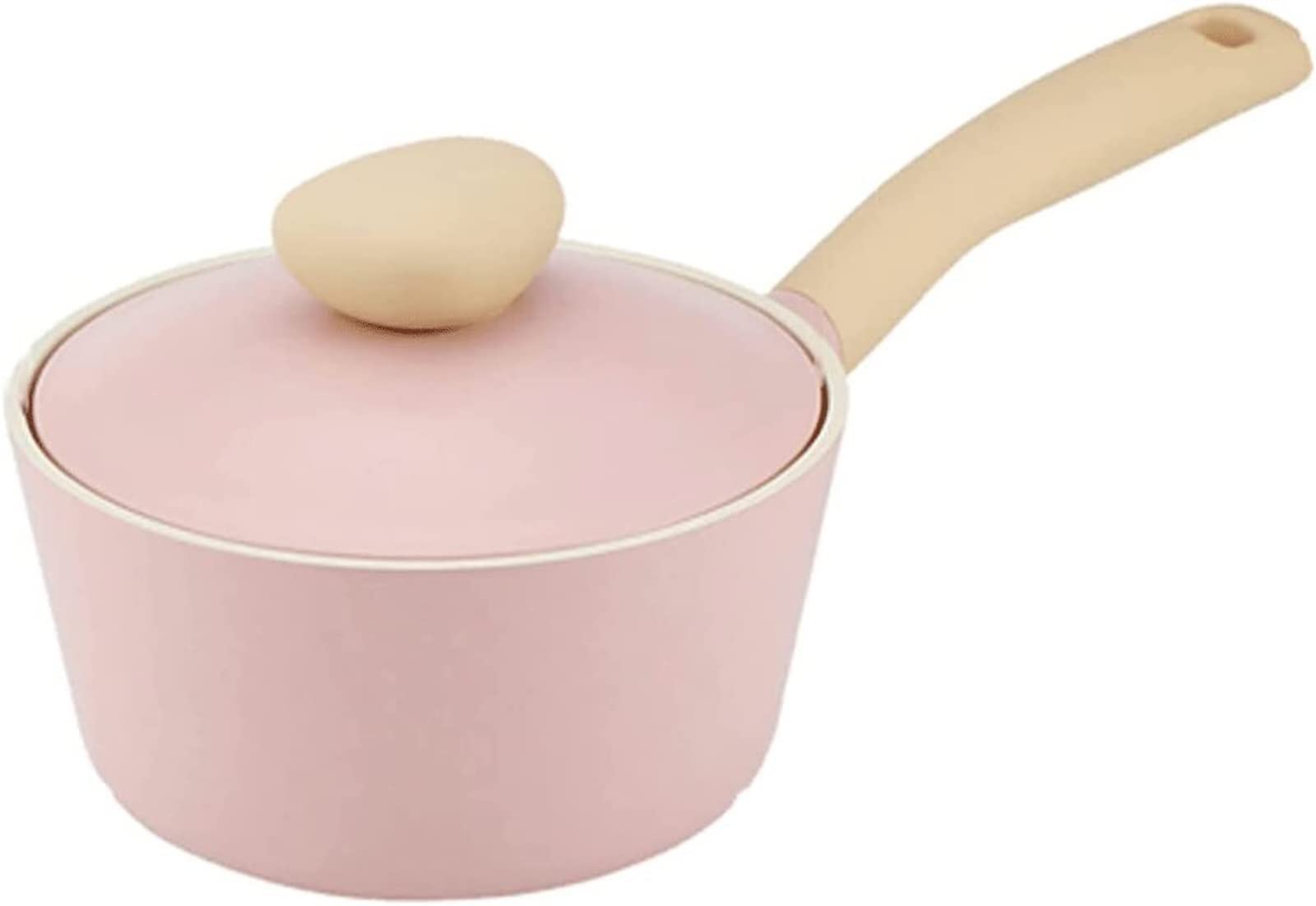 Non-Stick Wok Milk Pot with Lid - Small Soup Pan for Gas Stove, Sauce Cooking Pot for Home Kitchen - Perfect for Simmering Soups, Stews, and Milk-Based Drinks