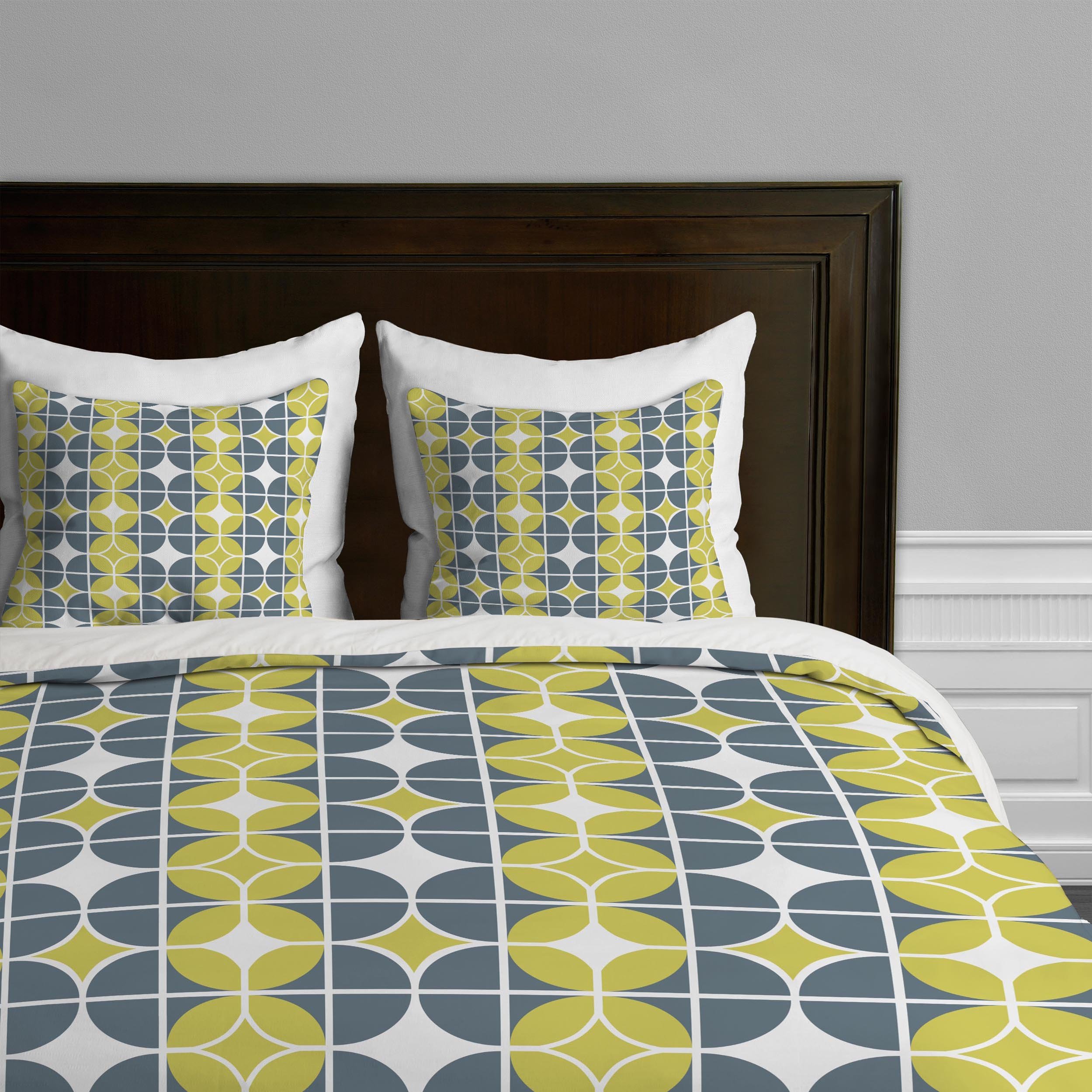 Deny Designs Heather Dutton Othello Duvet Cover Queen Size - Modern Bohemian Bedding Set for Master Bedroom & Guest Room Decor