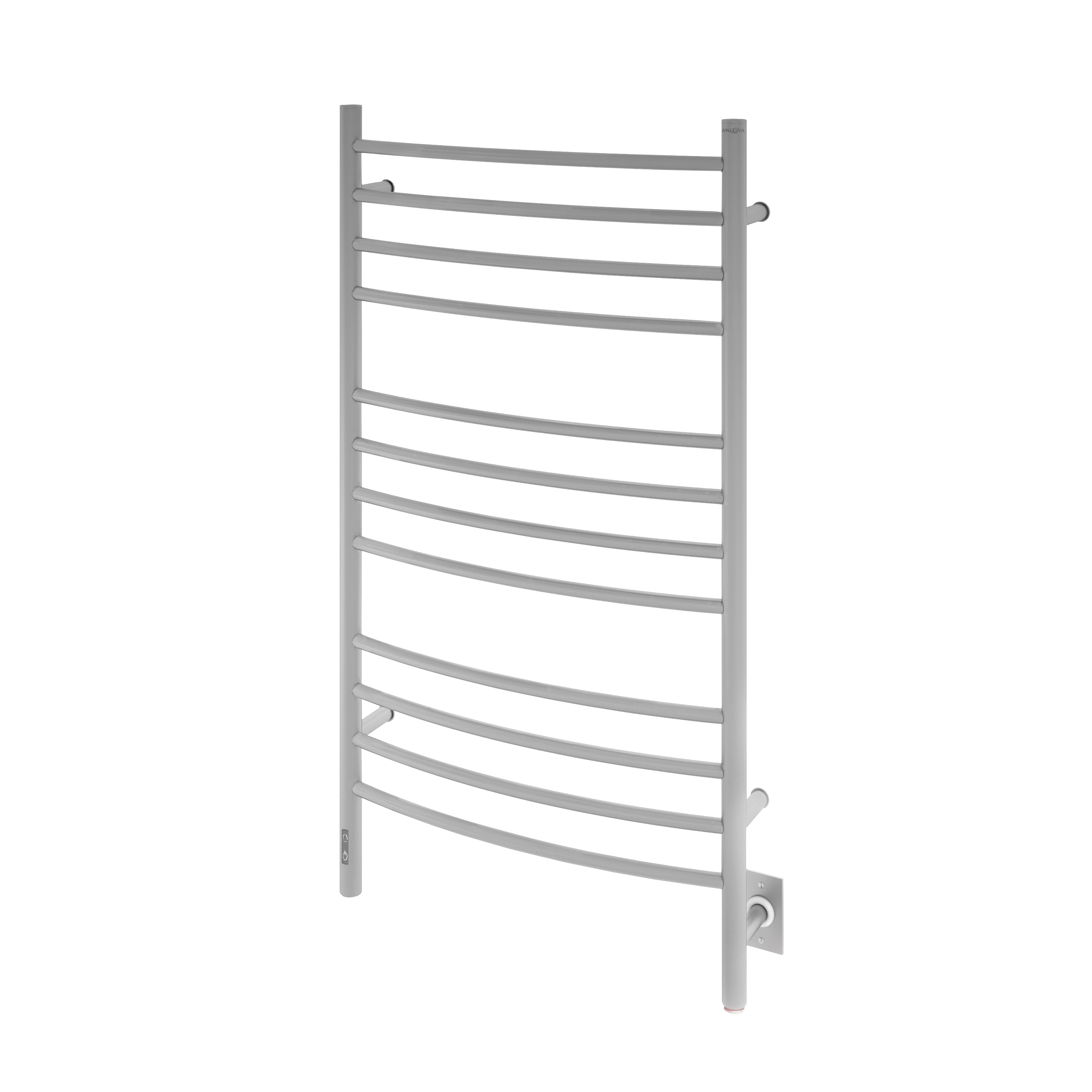 12 Bar Dual Wall Mount Towel Warmer with Integrated Timer - Brushed Stainless Steel - Perfect for Bathrooms, Spas & Luxury Hotels