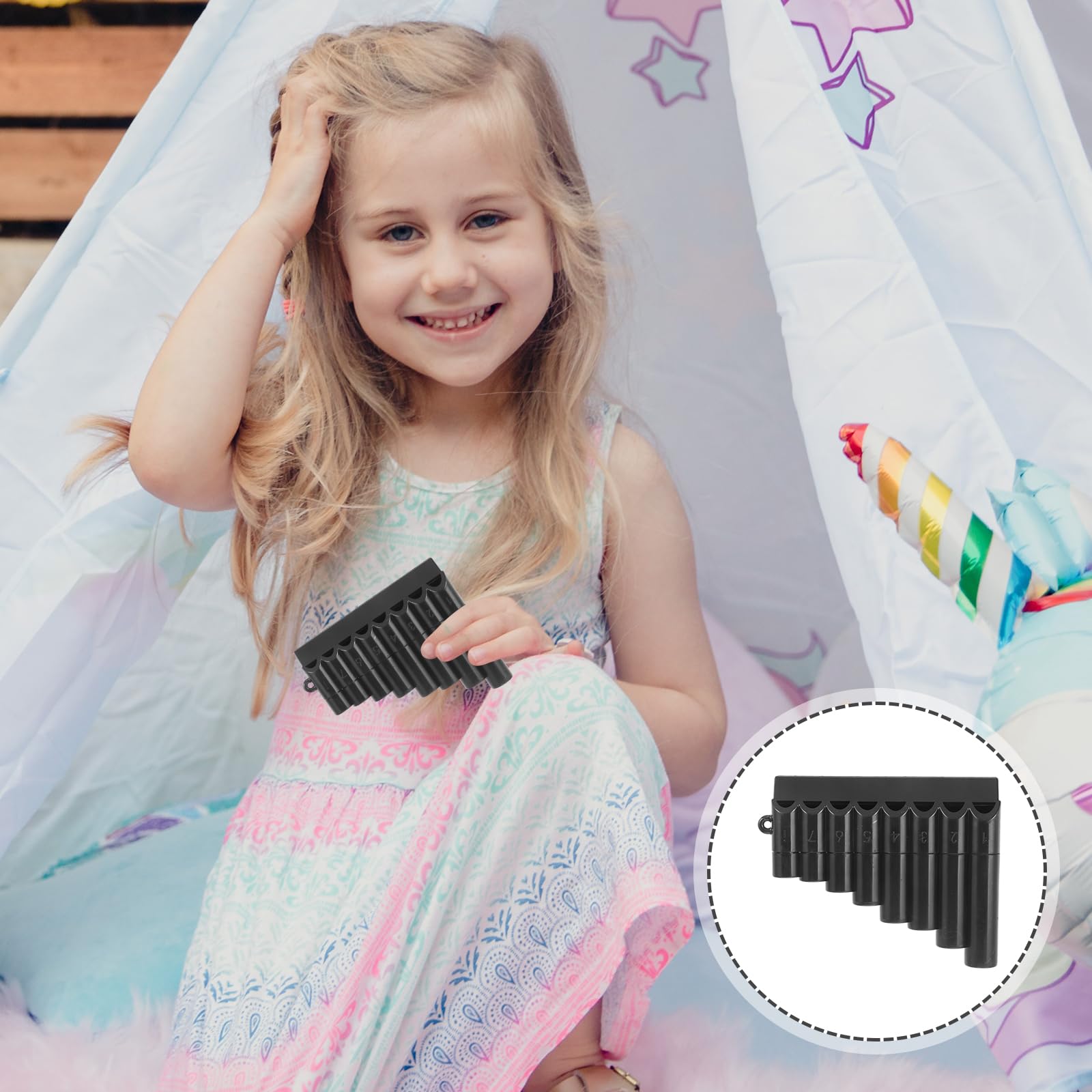 8 Mini Pan Flute - Professional Beginner Panpipes for Kids & Adults - Traditional Woodwind Musical Instrument for Learning, Practice & Performance - Perfect for Gifts, School, Travel & Outdoor Activities