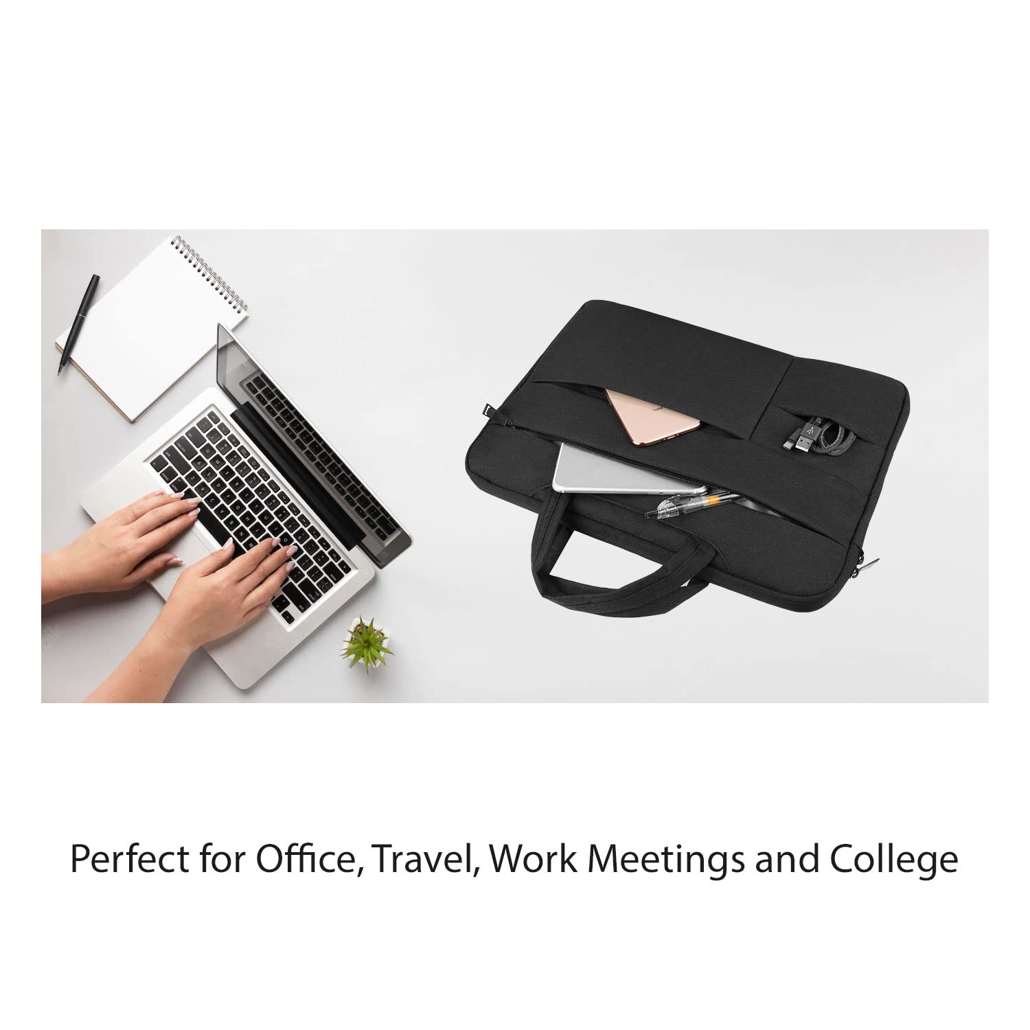 Durable 15.6 Inch Scratch-Resistant Laptop Sleeve for Dell G15, Surface Laptop 4 & MacBook Pro - Waterproof Travel Case for Business, School & Outdoor Use