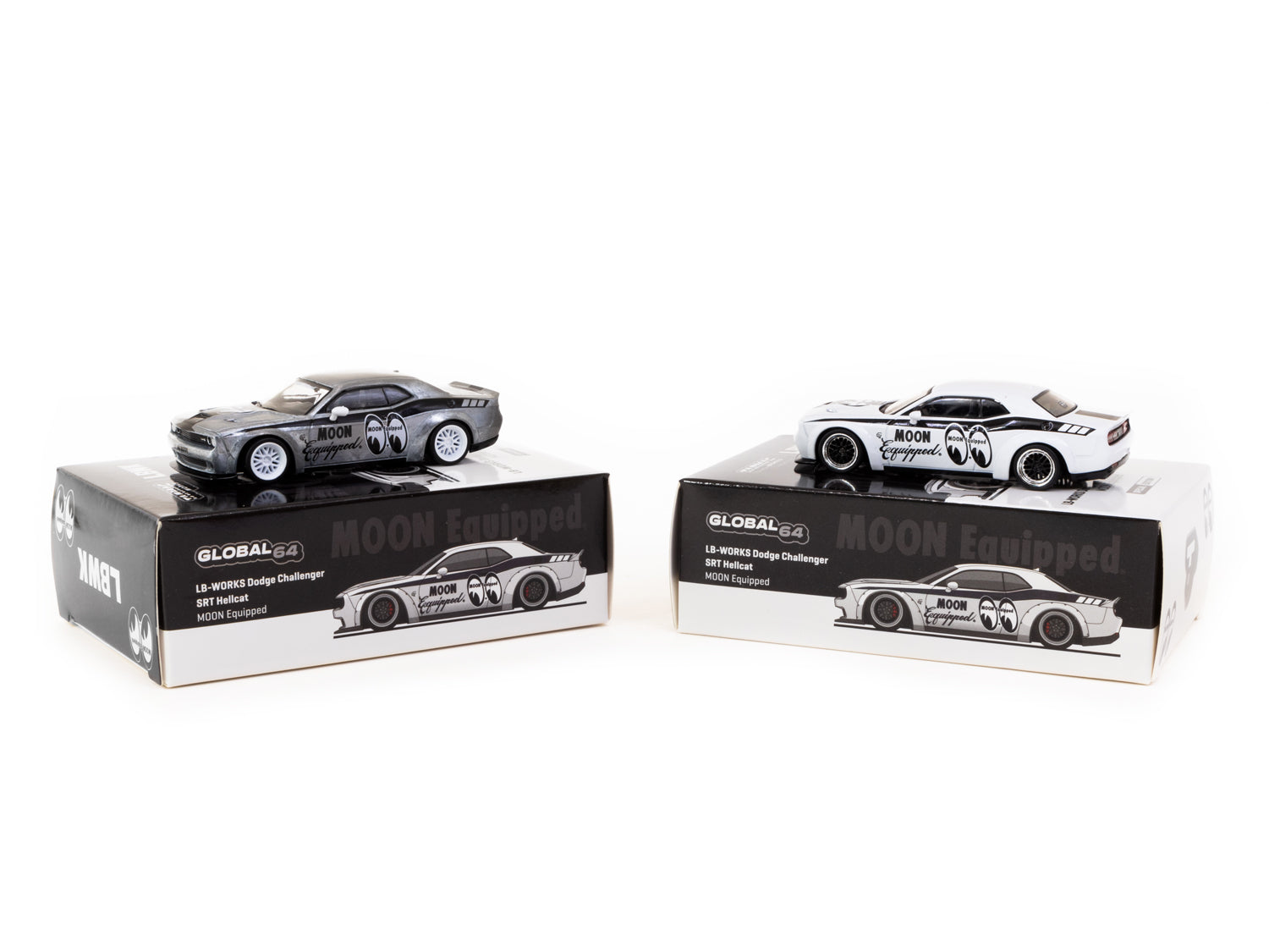 Tarmac Works 1/64 LB WORKS Dodge Challenger SRT Hellcat MOON Equipped Special Edition Diecast Model Car - Collectible Toy for Car Enthusiasts & Perfect Gift for Racing Fans