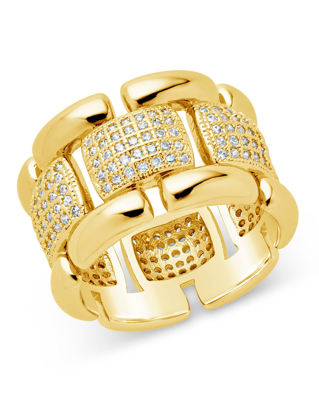 Avina CZ Watch Chain Ring - Vintage Style Jewelry for Men & Women - Perfect for Watches, Necklaces & Keychains - Elegant Gift for Any Occasion