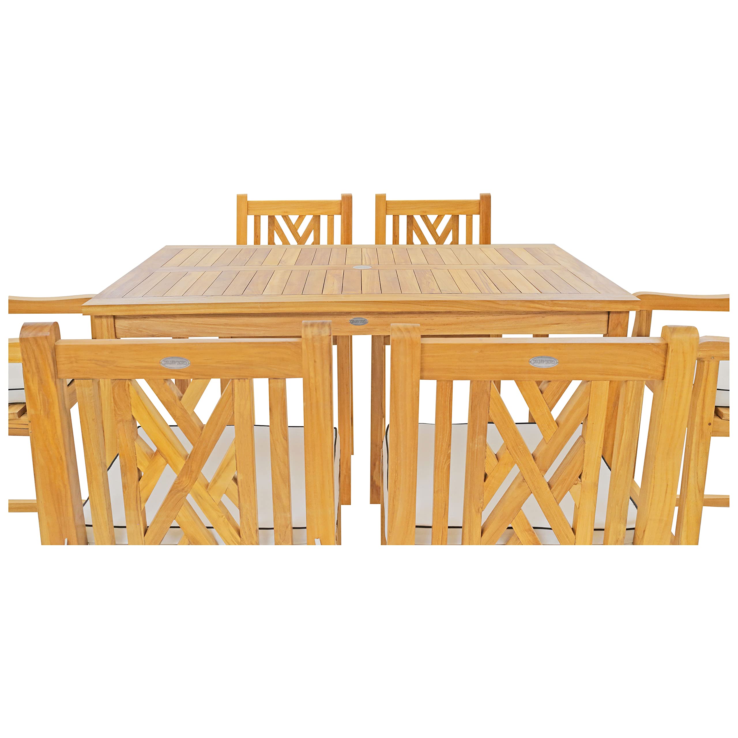 7-Piece Teak Wood Chippendale 55