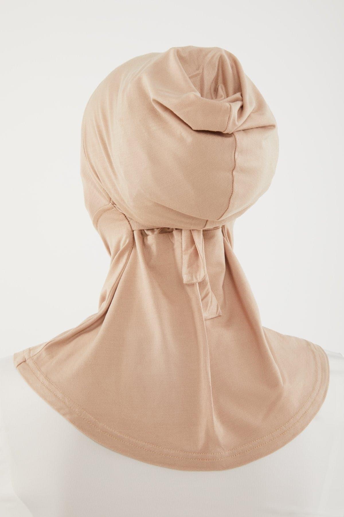 Fatima Neck Cover Hijab in Taupe - Modest Muslim Scarf for Women - Perfect for Prayer, Work, and Everyday Wear
