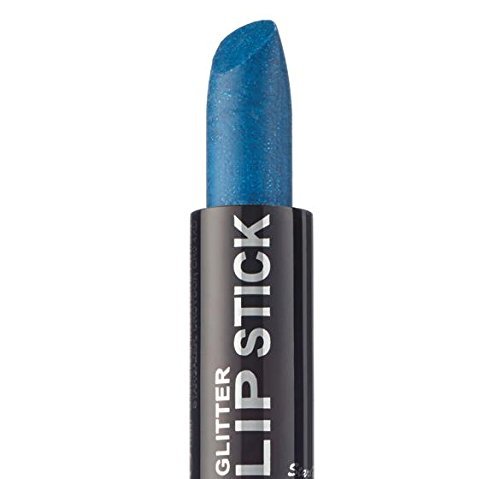 Stargazer Blue Glitter Lipstick - Long Lasting Vegan Makeup for Parties, Halloween & Cosplay | Bold Metallic Shine for Dramatic Looks