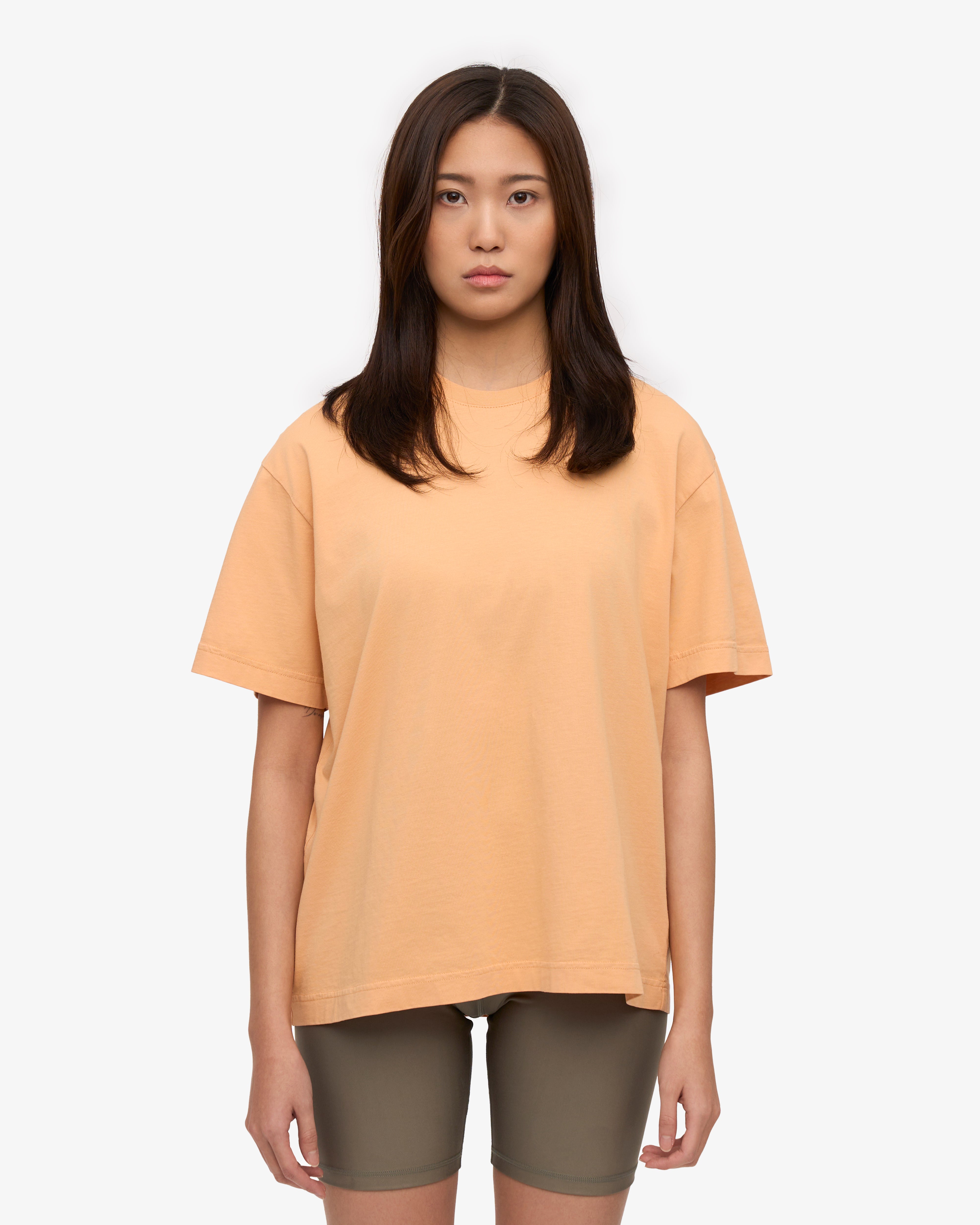 Organic Oversized T-Shirt for Women - Soft & Comfortable Sandstone Orange Cotton Tee - Perfect for Casual Wear, Loungewear & Everyday Outfits