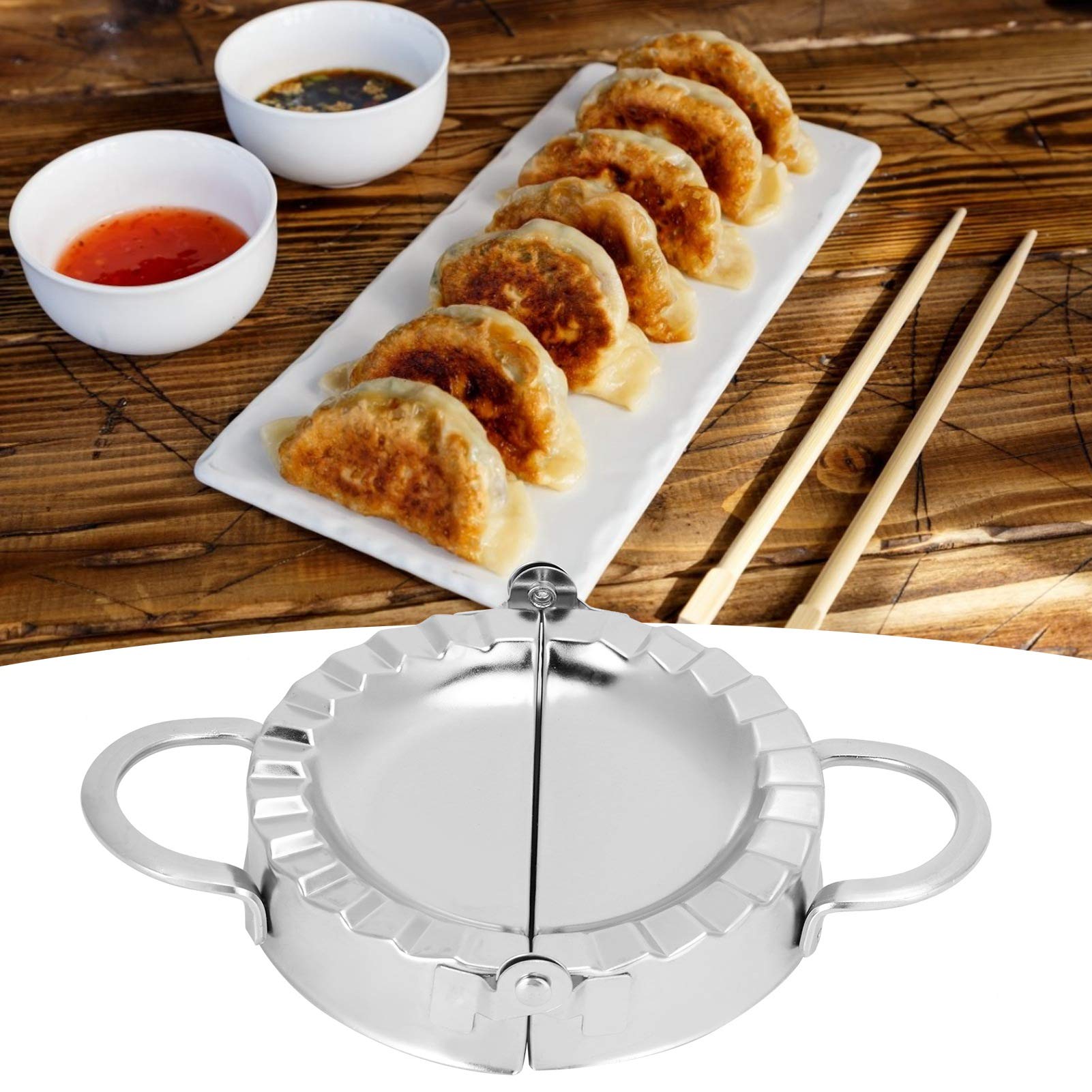 Stainless Steel Dumpling Maker - Durable & Rust-Free Dumpling Wrapper Press for Home Cooking, Perfect for Making Asian Dumplings, Potstickers and Gyoza