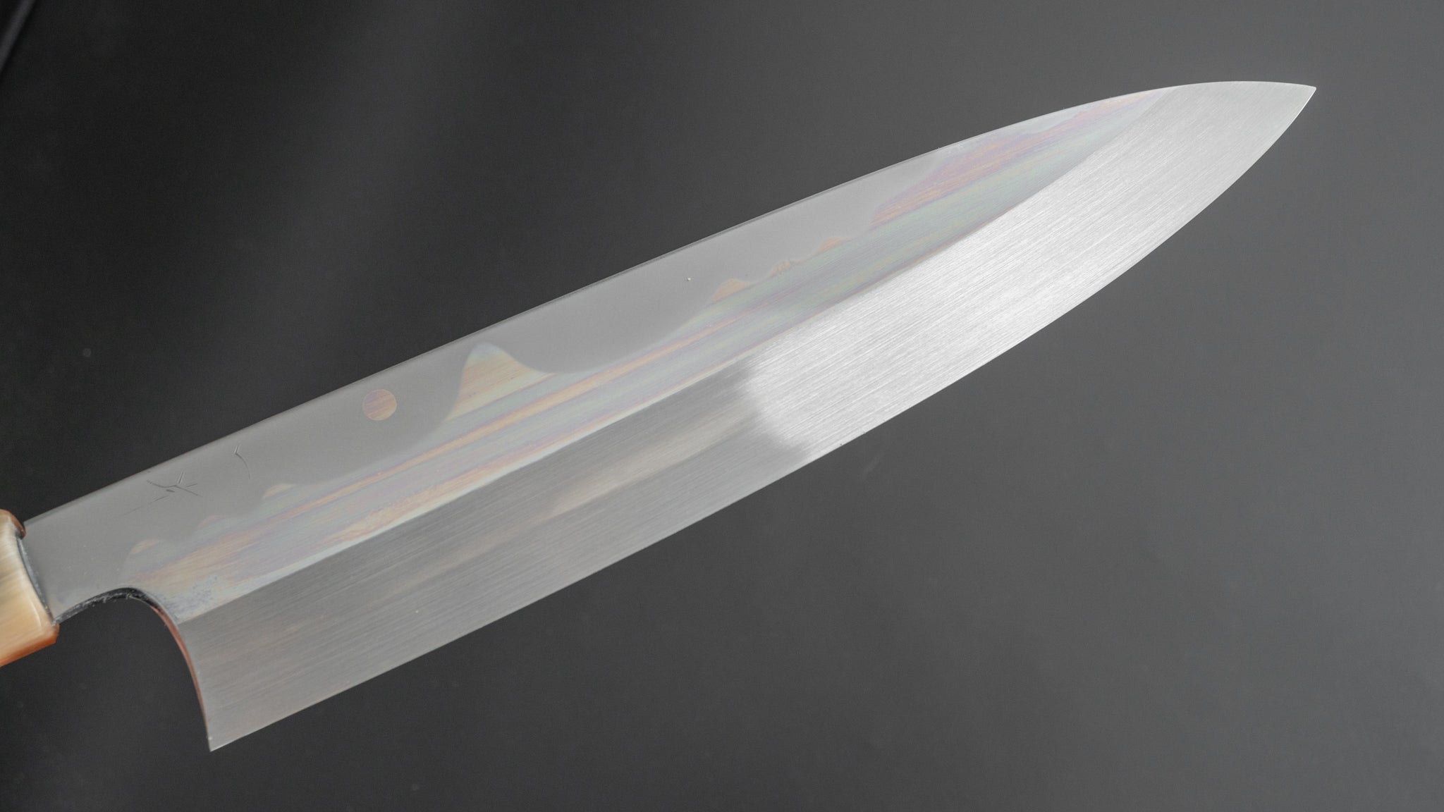 Hitohira Togashi Kyuzo White #1 Fuji Hakumon Mizu Honyaki Gyuto 240mm Japanese Chef Knife with Taihei Ebony Handle & Saya (045) - Premium Kitchen Knife for Professional Chefs & Home Cooking Enthusiasts, Perfect for Slicing, Dicing & Precision Cutting