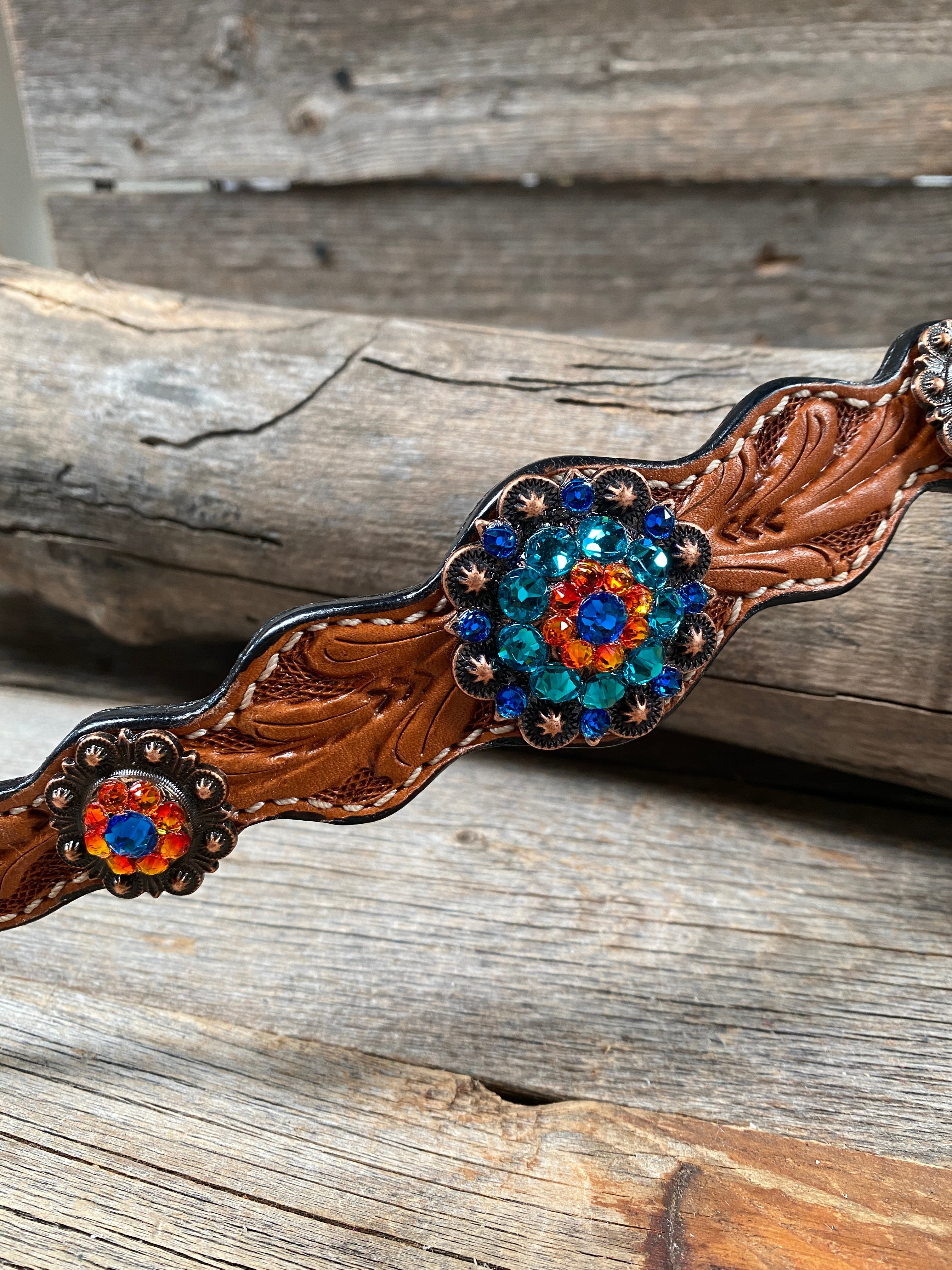 Floral Print Light Oil Leather Strap #WS111 - Perfect for Handbags, Purses & DIY Craft Projects