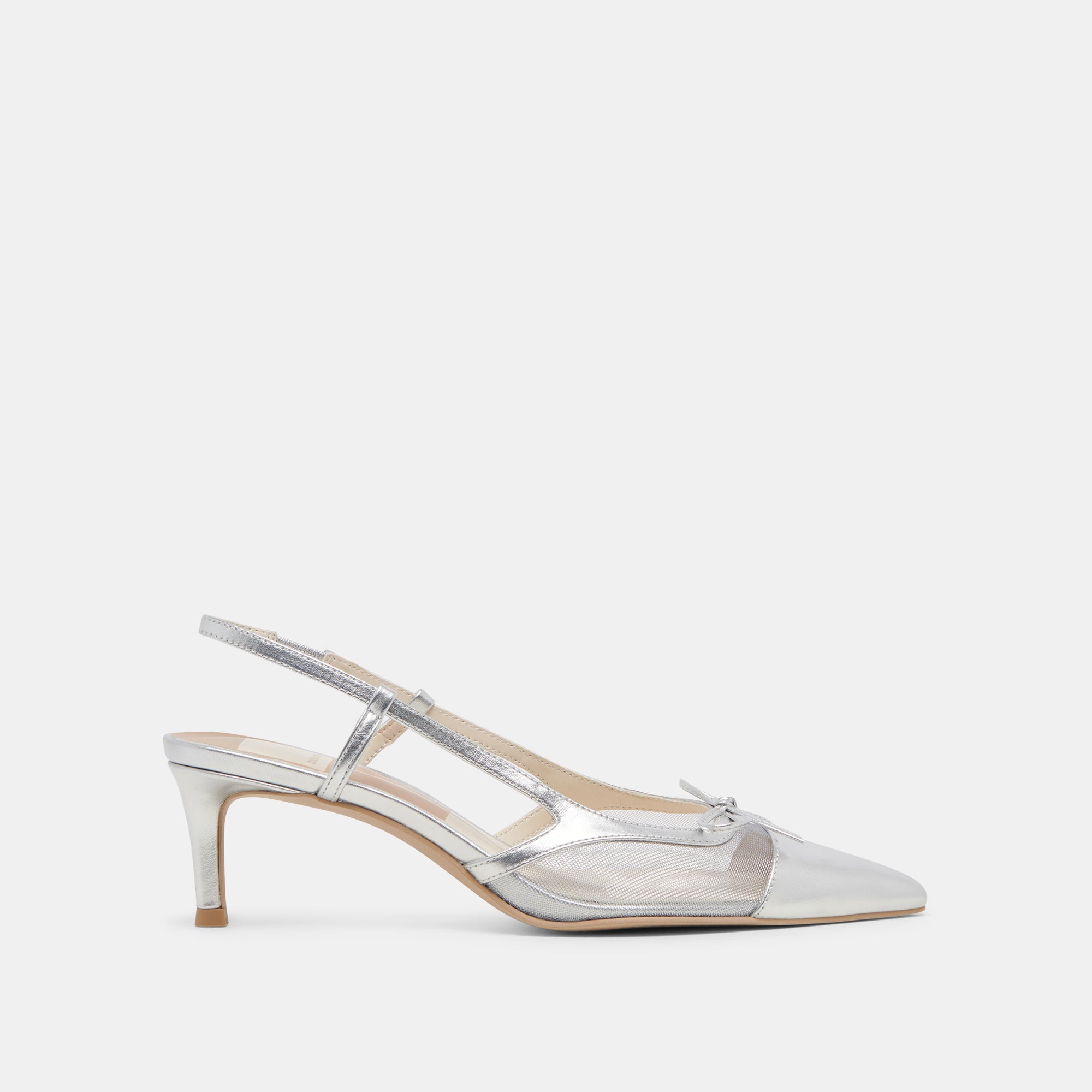 KANDI Women's Silver Mesh High Heels - Elegant Party & Evening Dress Shoes for Weddings, Prom, and Special Occasions