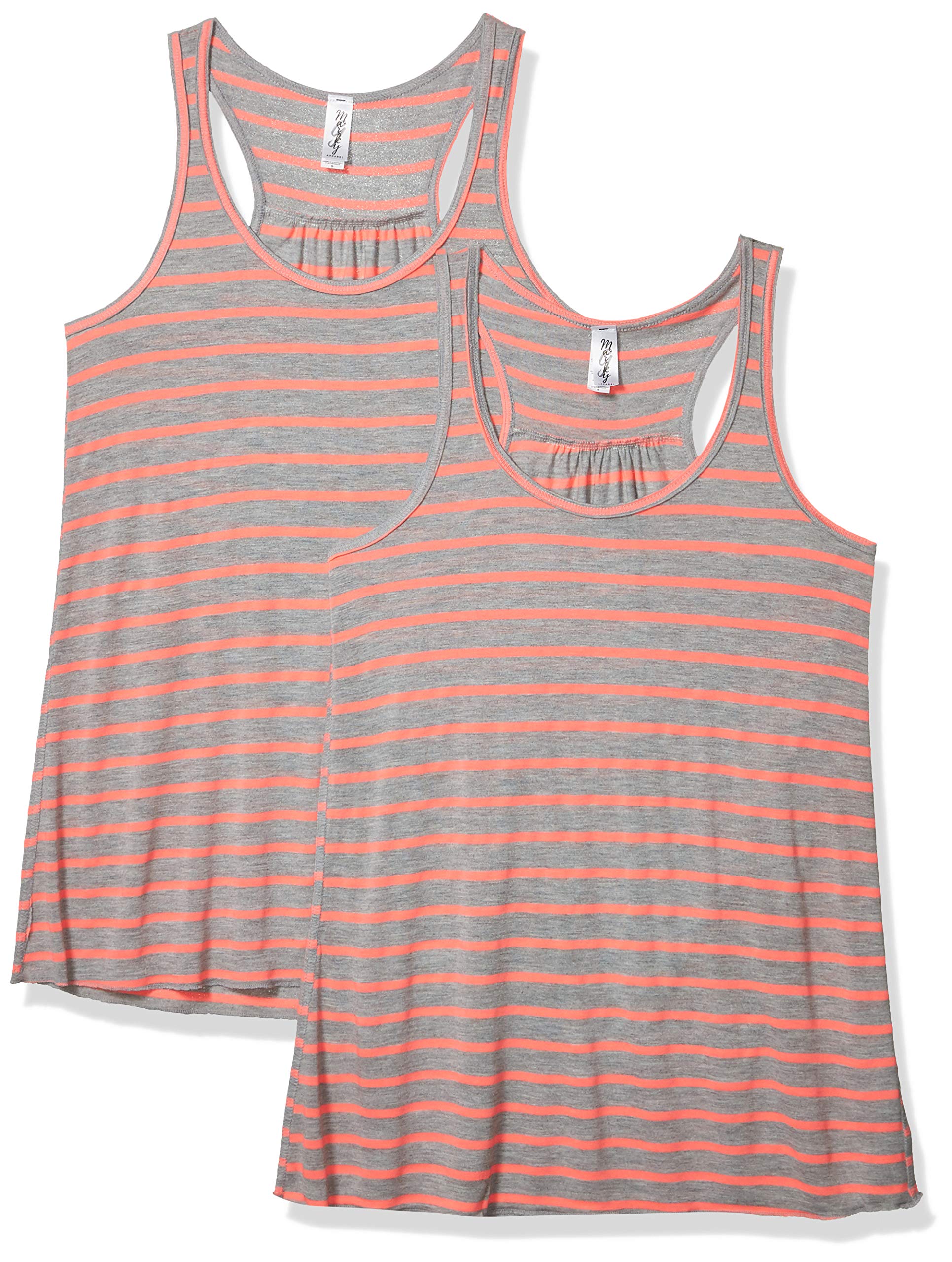 Marky G Apparel Women's Flowy Racerback Tank Tops - 2 Pack Set | Soft Breathable Summer Workout Tops | Perfect for Yoga, Gym & Casual Wear