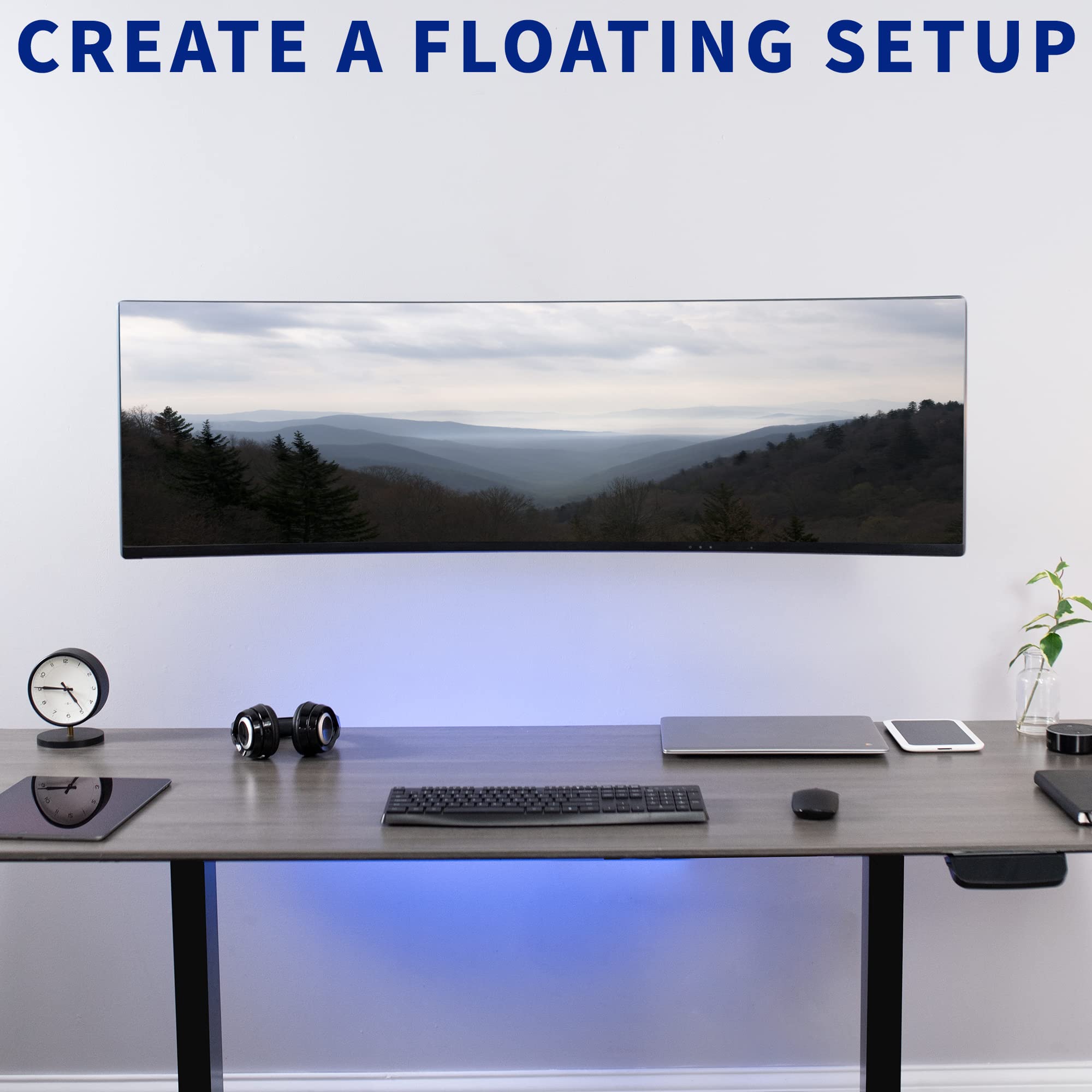 VIVO Premium Aluminum Single/Dual Monitor Wall Mount - Adjustable Pneumatic Arm for 2 Screens up to 27