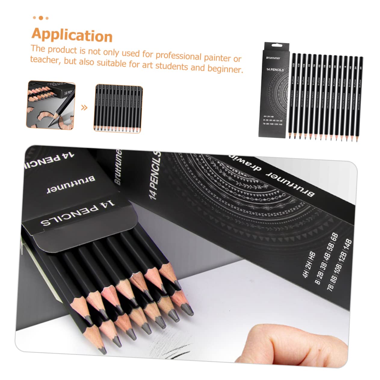 NUOBESTY 28-Piece Sketch Pencil Set - Professional Graphite Drawing Pencils for Artists, Sketching & Doodling | Perfect for Beginners, Art Classes & Creative Projects