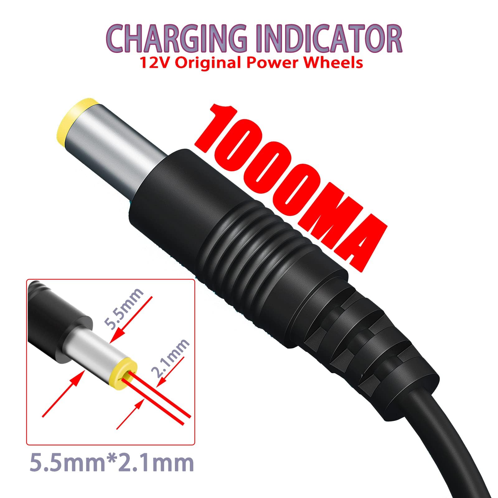 6V Universal Kids Ride On Car Charger - 6 Volt Battery Charger for Best Choice Products, Wrangler SUV, ATV, Kid Trax & Dynacraft Electric Toy Cars | Power Supply for Children's Electric Vehicles (Perfect for Indoor/Outdoor Playtime & Birthday Gifts)