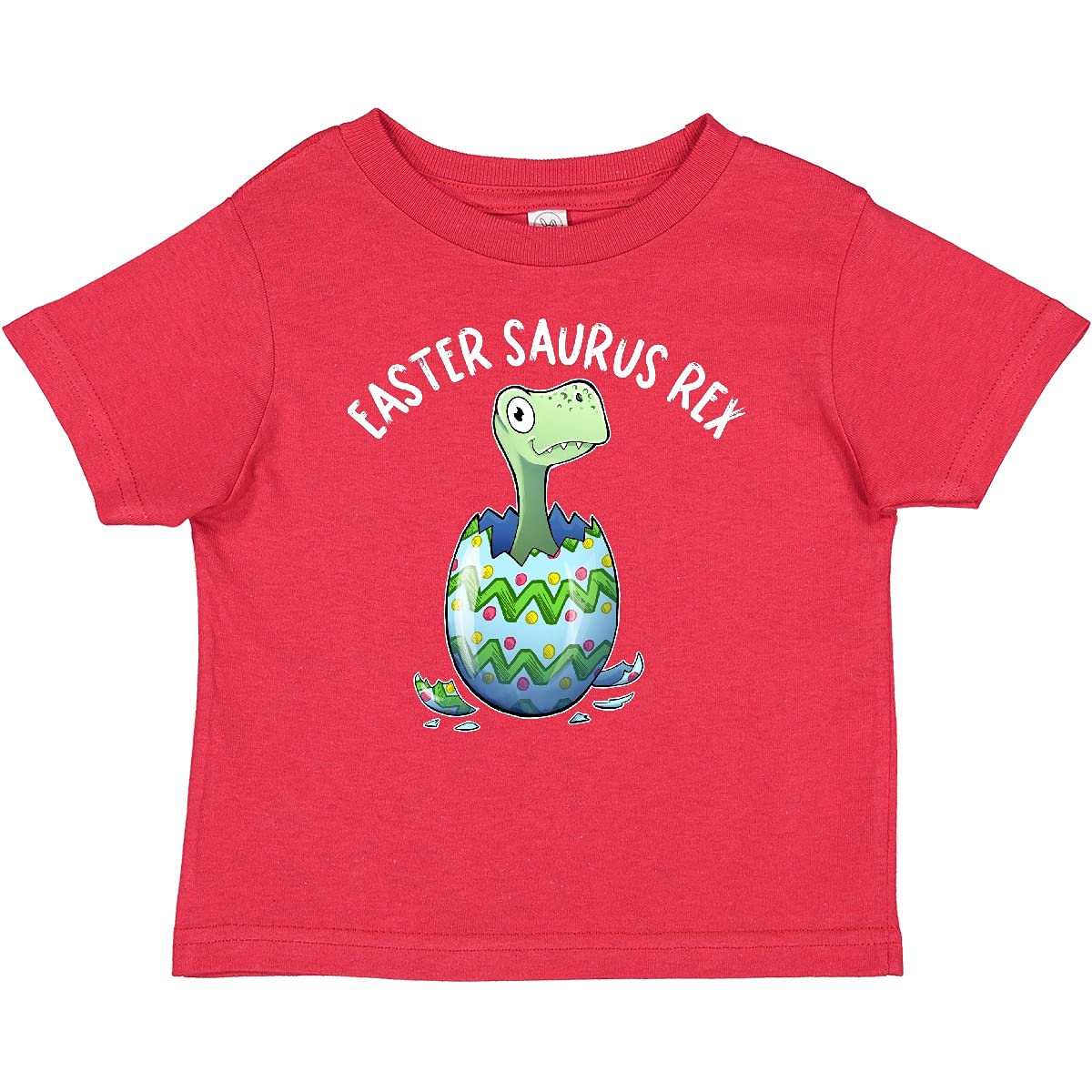 Inktastic Easter Saurus Rex Dinosaur Hatching Easter Egg Baby T-Shirt - Cute Dino Graphic Tee for Boys & Girls - Perfect for Easter Celebrations, Birthday Parties & Family Photos