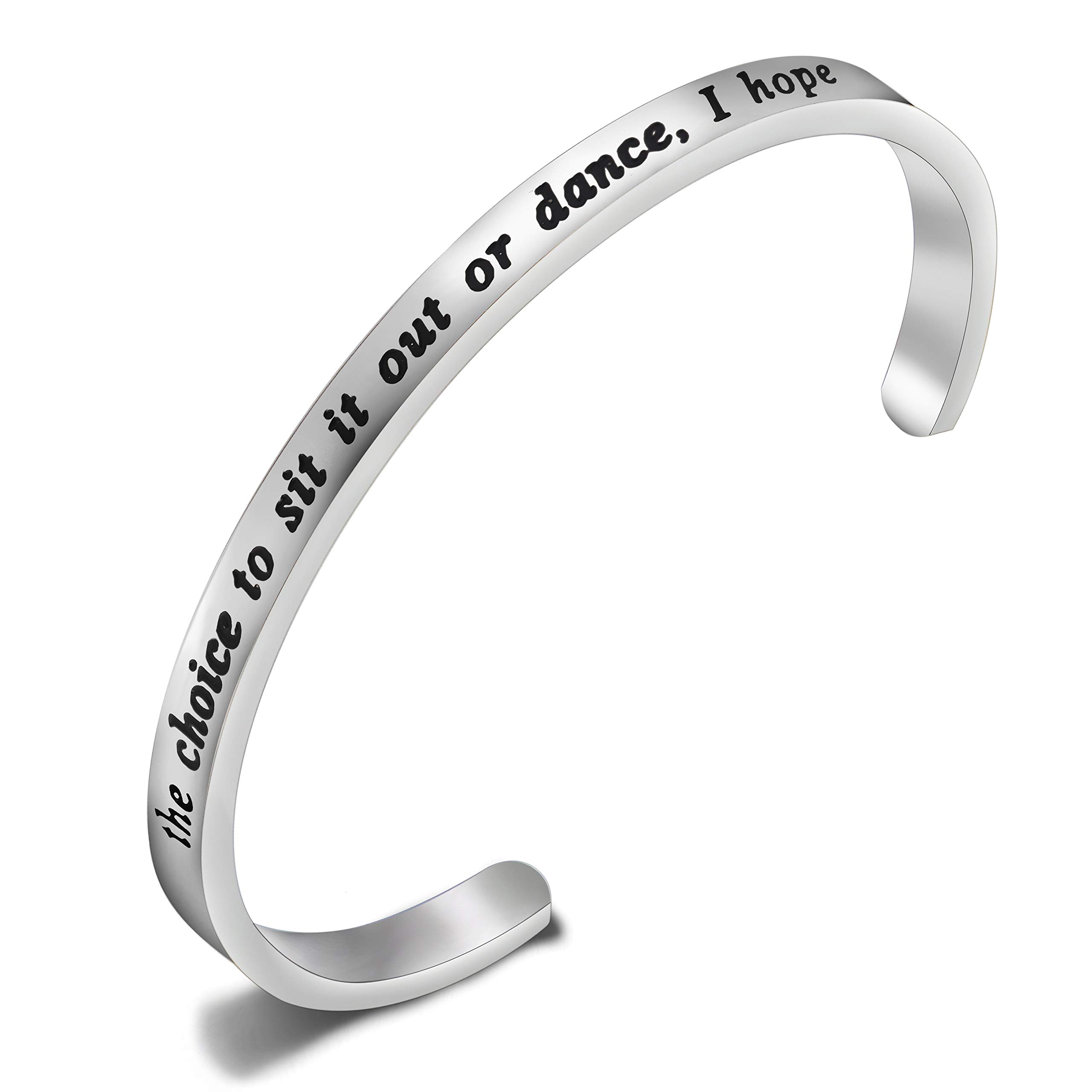 FEELMEM Dancer Bracelet - Inspirational Dance Cuff Bangle for Dance Teachers & Lovers - Perfect Gift for Dance Recitals, Performances & Practice Sessions