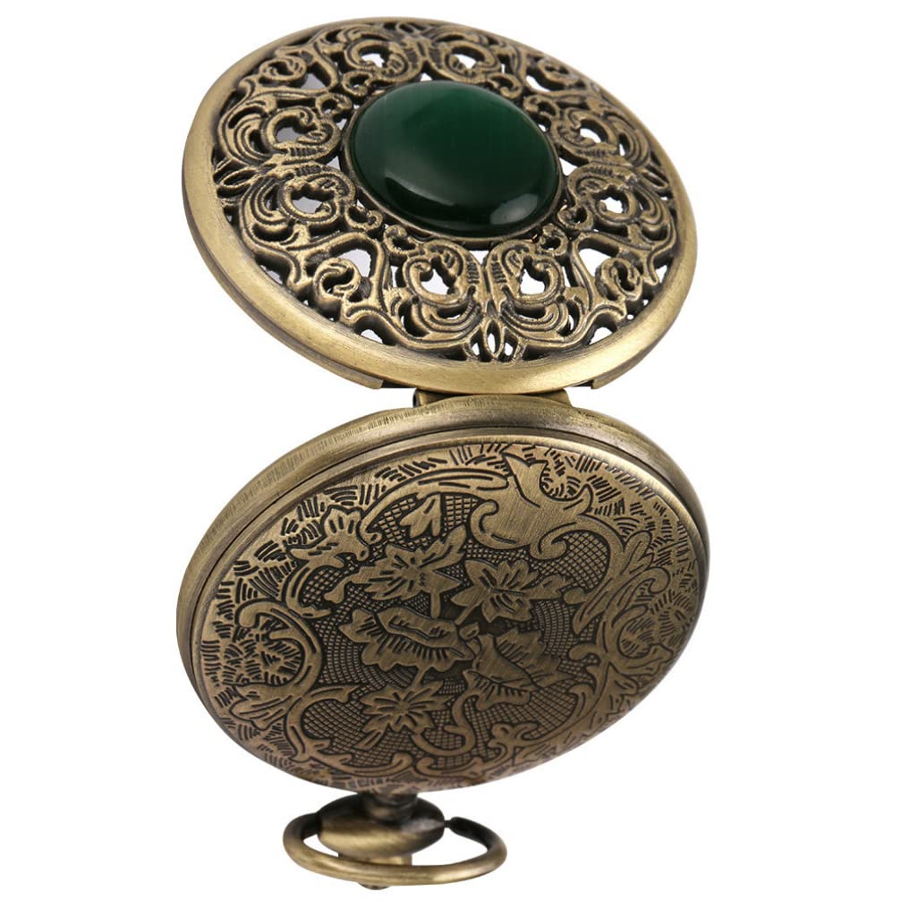 Vintage Hollow Pocket Watch with Chain - Personalized Engraved Fob Watch for Men & Women - Unique Anniversary, Birthday & Year Gifts - Perfect for Steampunk Costumes, Wedding Decor & Vintage Collectors