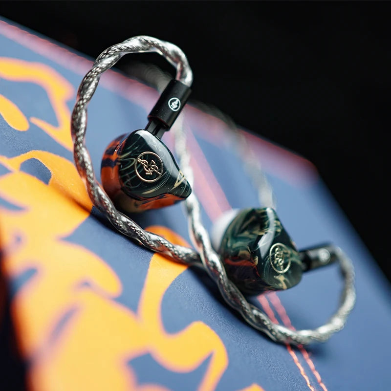 BGVP Phantom Special Edition 2BA + 2DD + 2EST + 2BCD Flagship Hybrid Driver In-Ear Monitors - Premium Audiophile Earphones for Studio Recording, Gaming & Music Listening