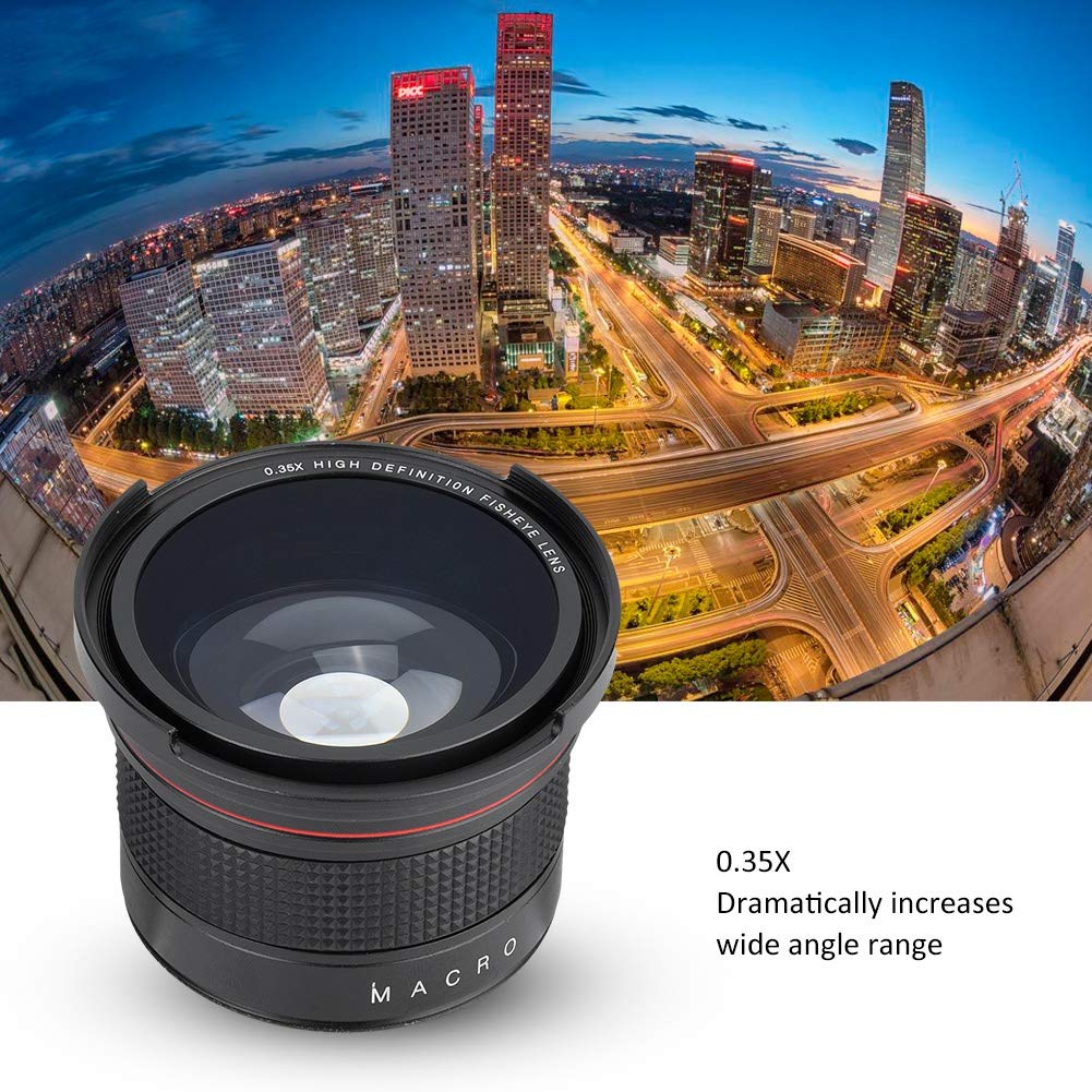 58MM 0.35X Fisheye Lens for DSLR & Digital Cameras - Ultra Wide Angle Adapter (Compatible with 58MM Thread) - Perfect for Landscape, Architecture & Creative Photography