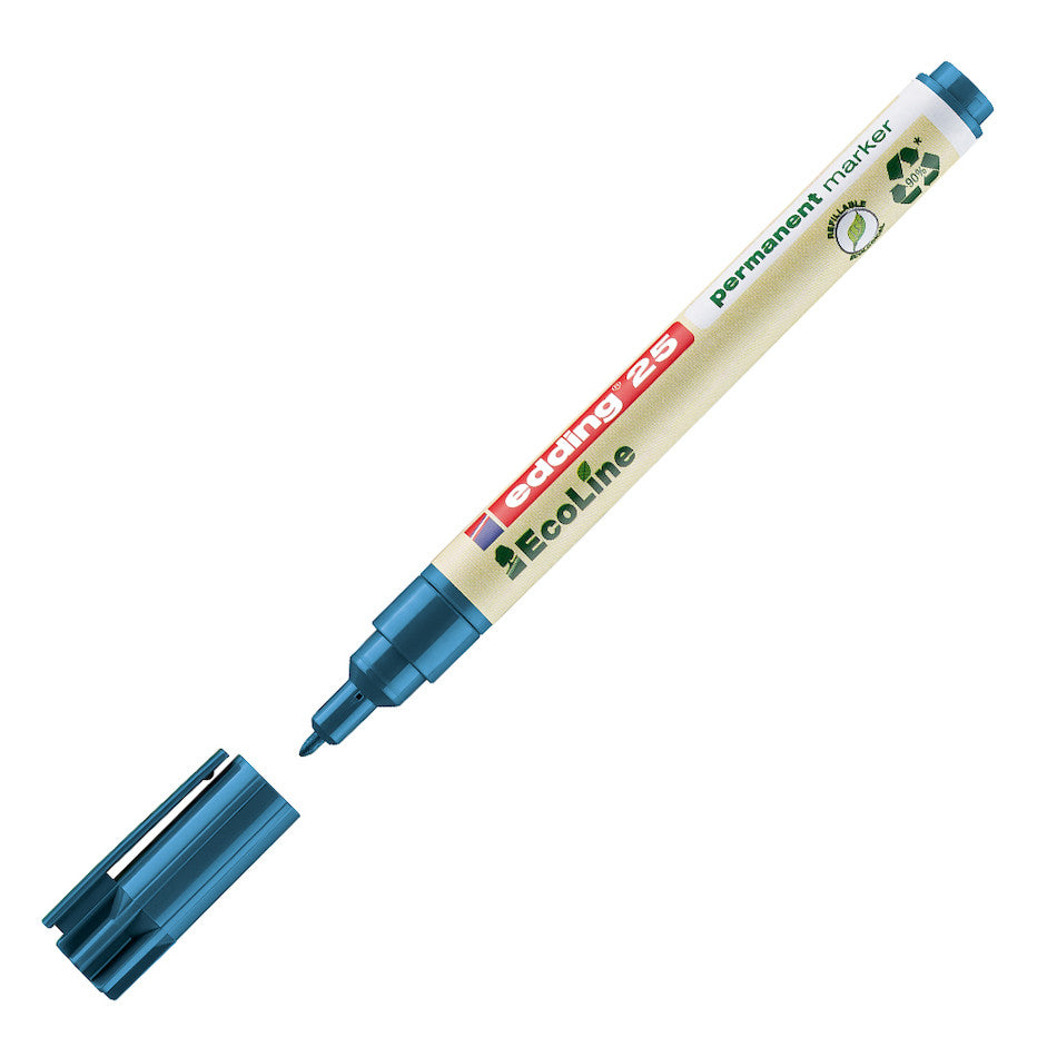edding EcoLine 25 Permanent Markers - Pack of 12, Black Ink, Quick-Drying, Non-Toxic, for Office, School & Home Use - Perfect for Labeling, Organizing & DIY Crafts