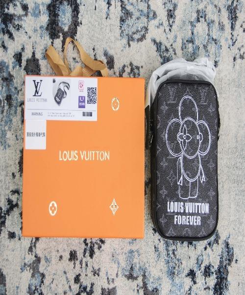 Louis Vuitton LV Danube PM Crossbody Bag Monogram Eclipse Canvas - Stylish & Durable for Work, Travel & Everyday Use