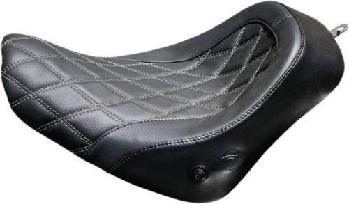Danny Gray Airhawk Weekday Diamond Stitch Vinyl Solo Seat for Harley Davidson Softail 2018 - Comfortable Motorcycle Seat for Long Rides & Cruising